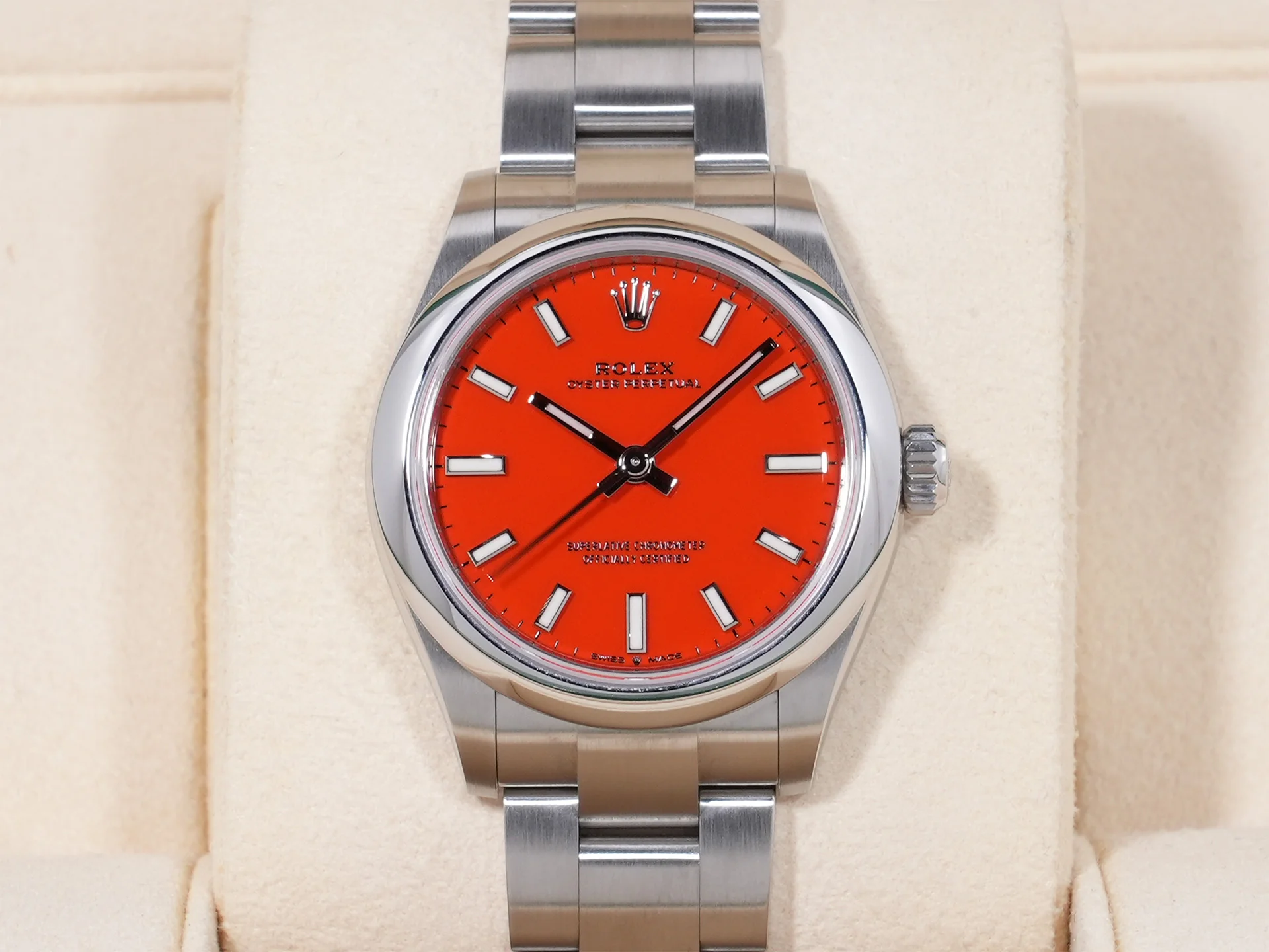 ロレックス オイスターパーペチュアル31 Ref.277200 ステンレススチール コーラルレッド文字盤 未使用 fuawxgap - Image 2