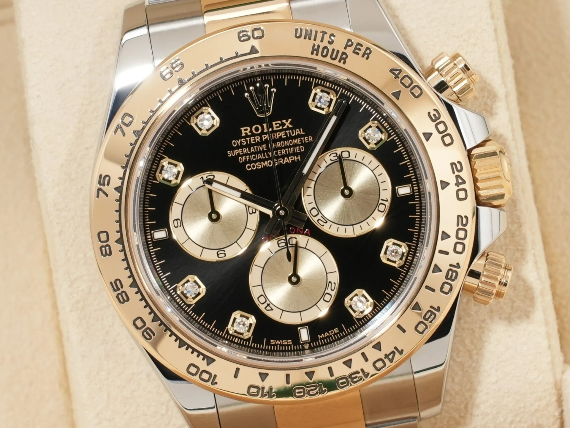 ロレックス デイトナ Ref.126503G ステンレススチール/イエローゴールド ブラックxゴールデンx8Pダイヤ文字盤 - Image 3