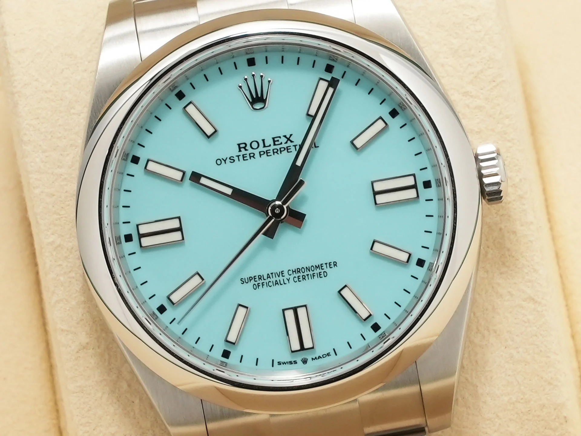 ロレックス オイスターパーペチュアル41 Ref.124300 ステンレススチール ターコイズ文字盤 - Image 3