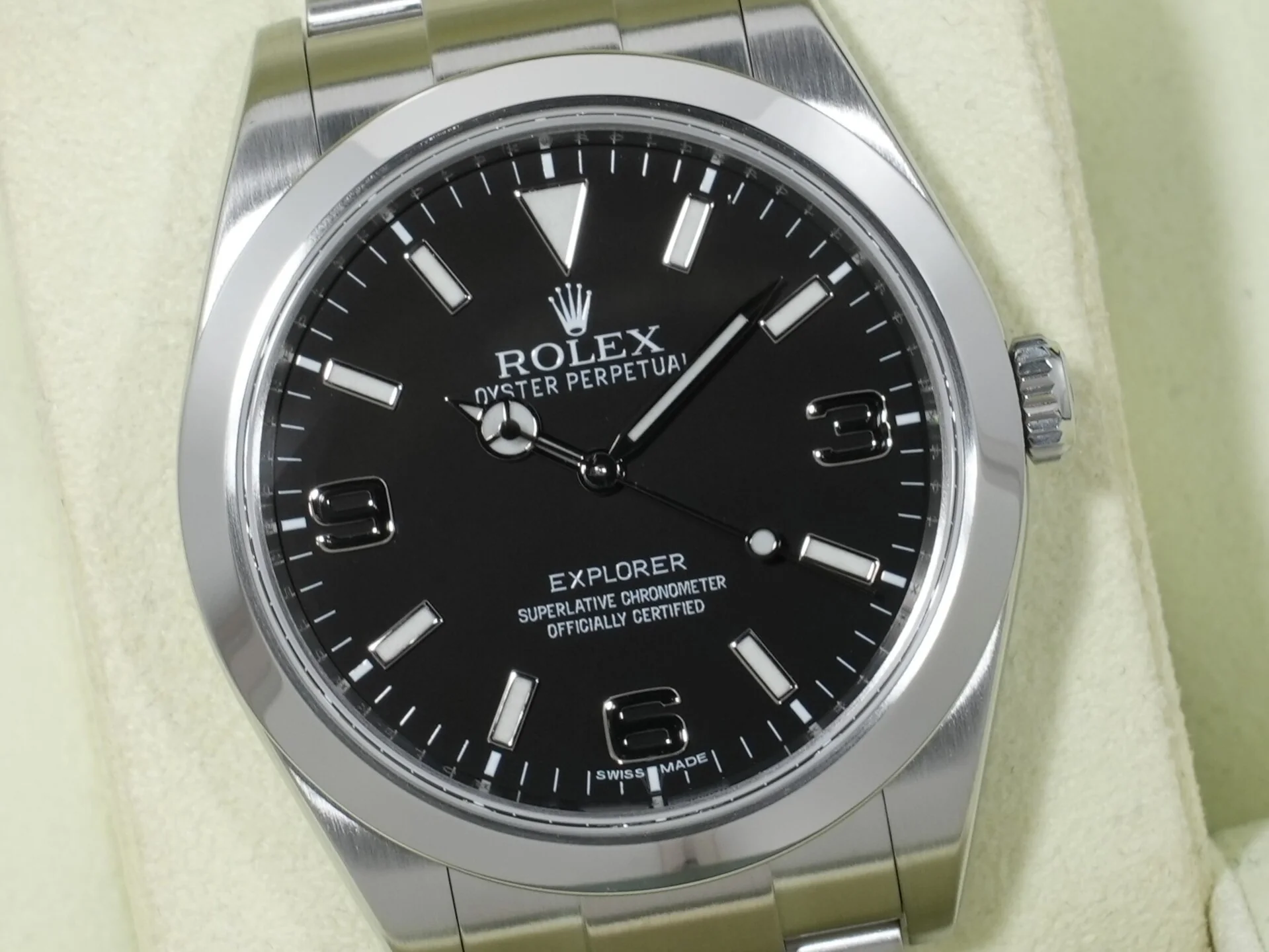 ロレックス エクスプローラーI Ref.214270 ステンレススチール ブラック文字盤 オイスターブレスレット 美品 gscpn3jc - Image 3