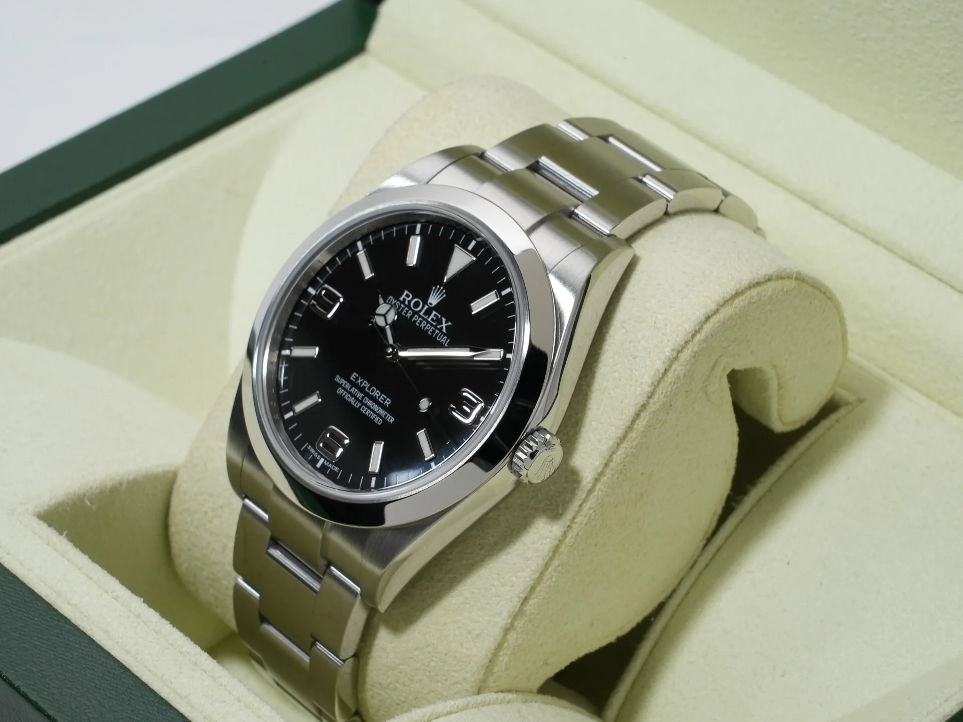 ロレックス エクスプローラーI Ref.214270 ステンレススチール ブラック文字盤 オイスターブレスレット 美品 gscpn3jc - Image 4