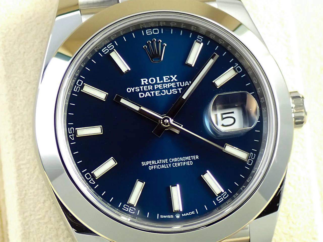 ロレックス デイトジャスト41 Ref.126300 ステンレススチール ブライトブルー文字盤 ジュビリーブレスレット 中古 H553T598 - Image 3