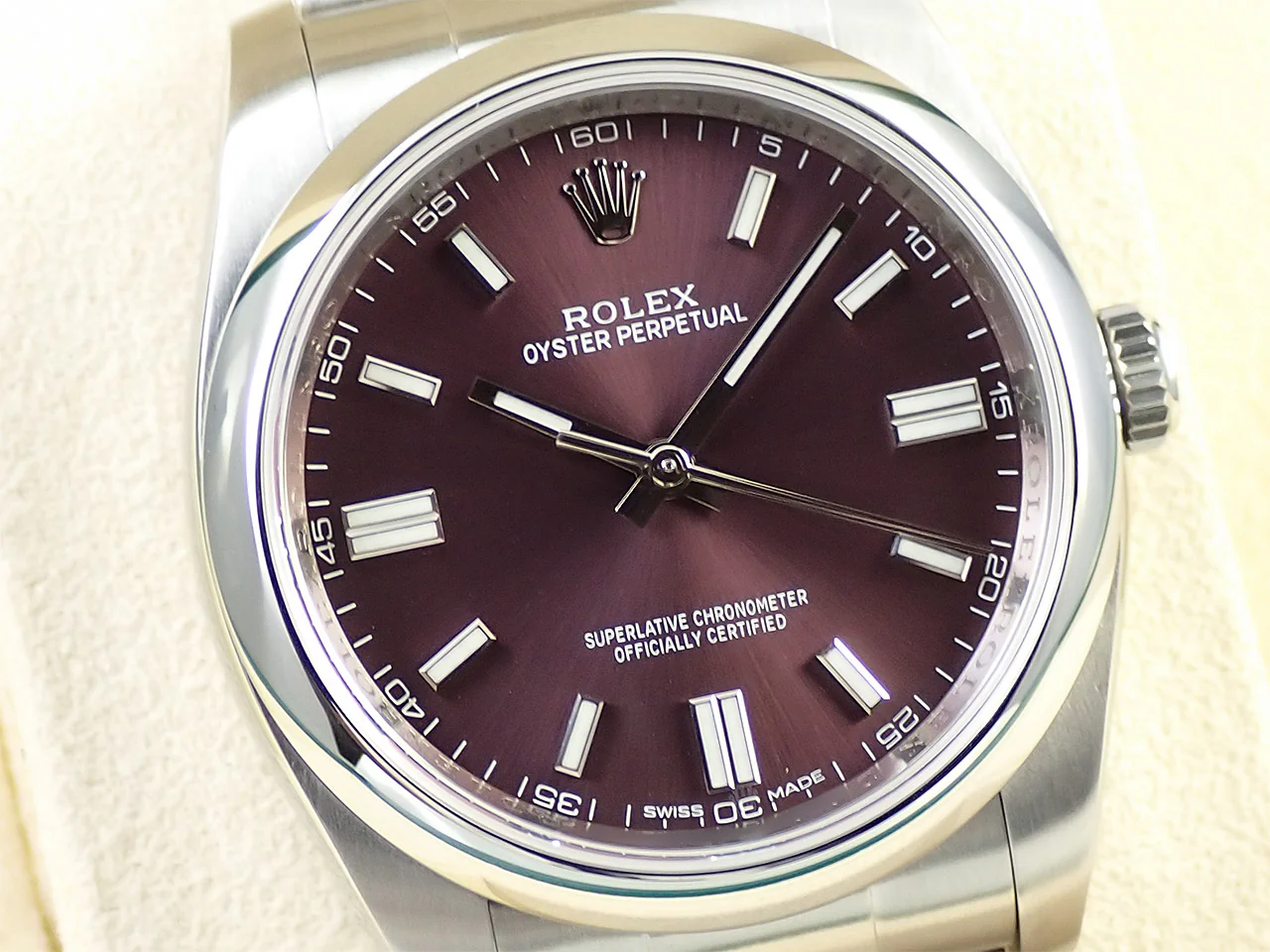 ロレックス オイスターパーペチュアル36 Ref.116000 ステンレススチール レッドグレープ文字盤 - Image 3