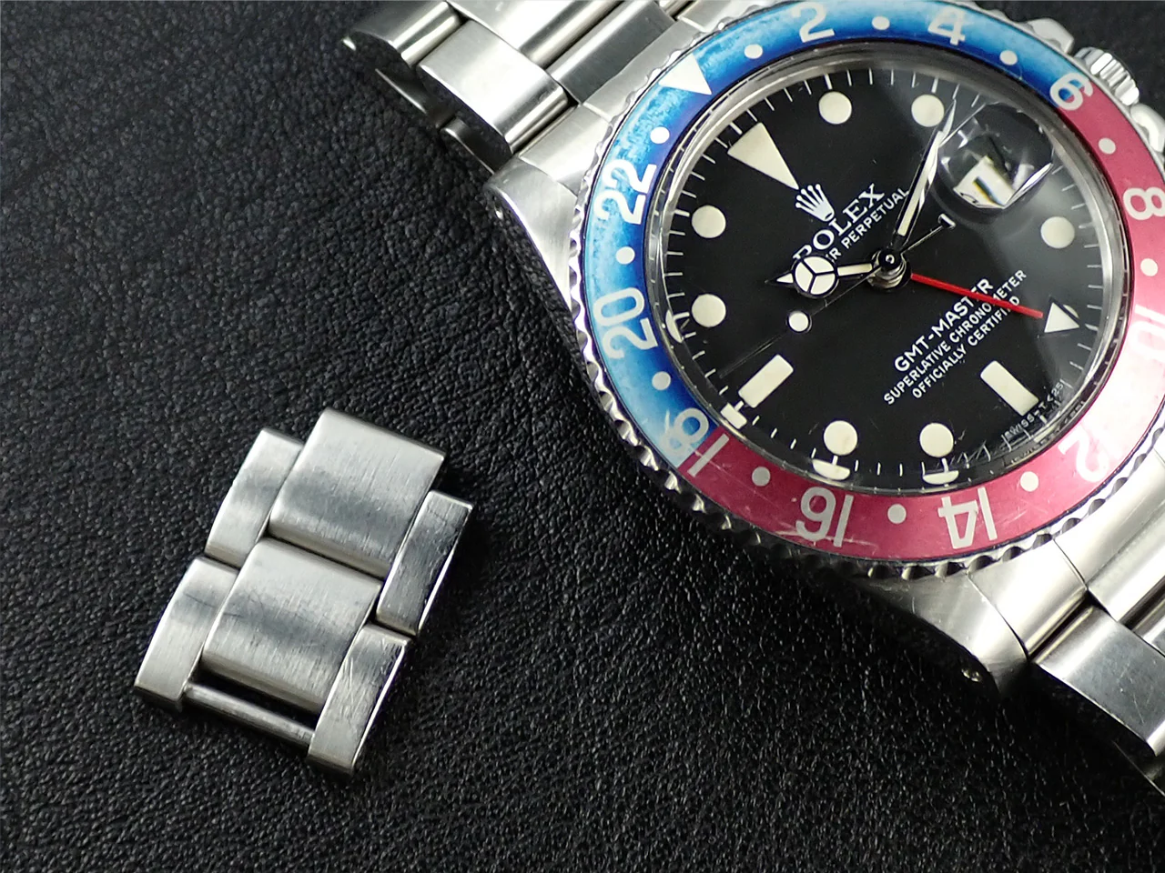 ロレックス GMTマスター Ref.1675 ステンレススチール ブラック文字盤 オイスターブレスレット - Image 12