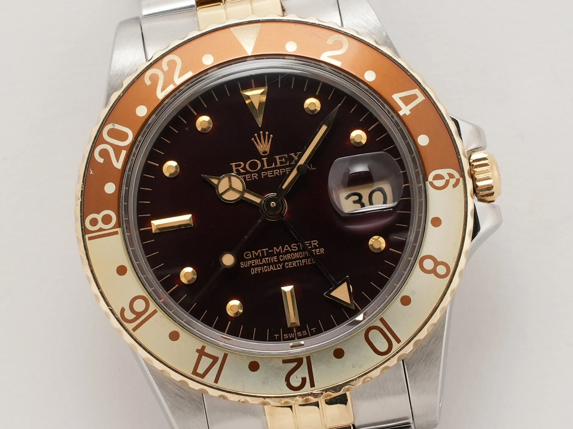 ロレックス GMTマスター Ref.16753 ステンレススチール/イエローゴールド ブラウン文字盤 ジュビリーブレスレット - Image 3