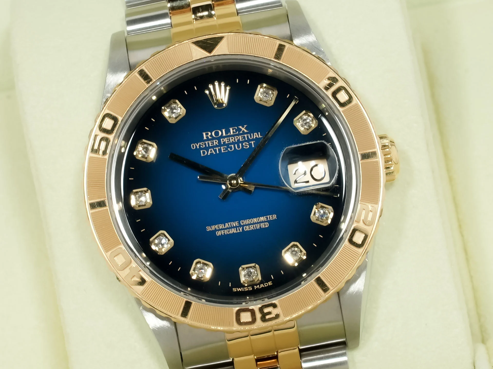 ロレックス デイトジャスト サンダーバード Ref.16263G ステンレススチール/イエローゴールド ブルーグラデーション文字盤 ジュビリーブレスレット - Image 3