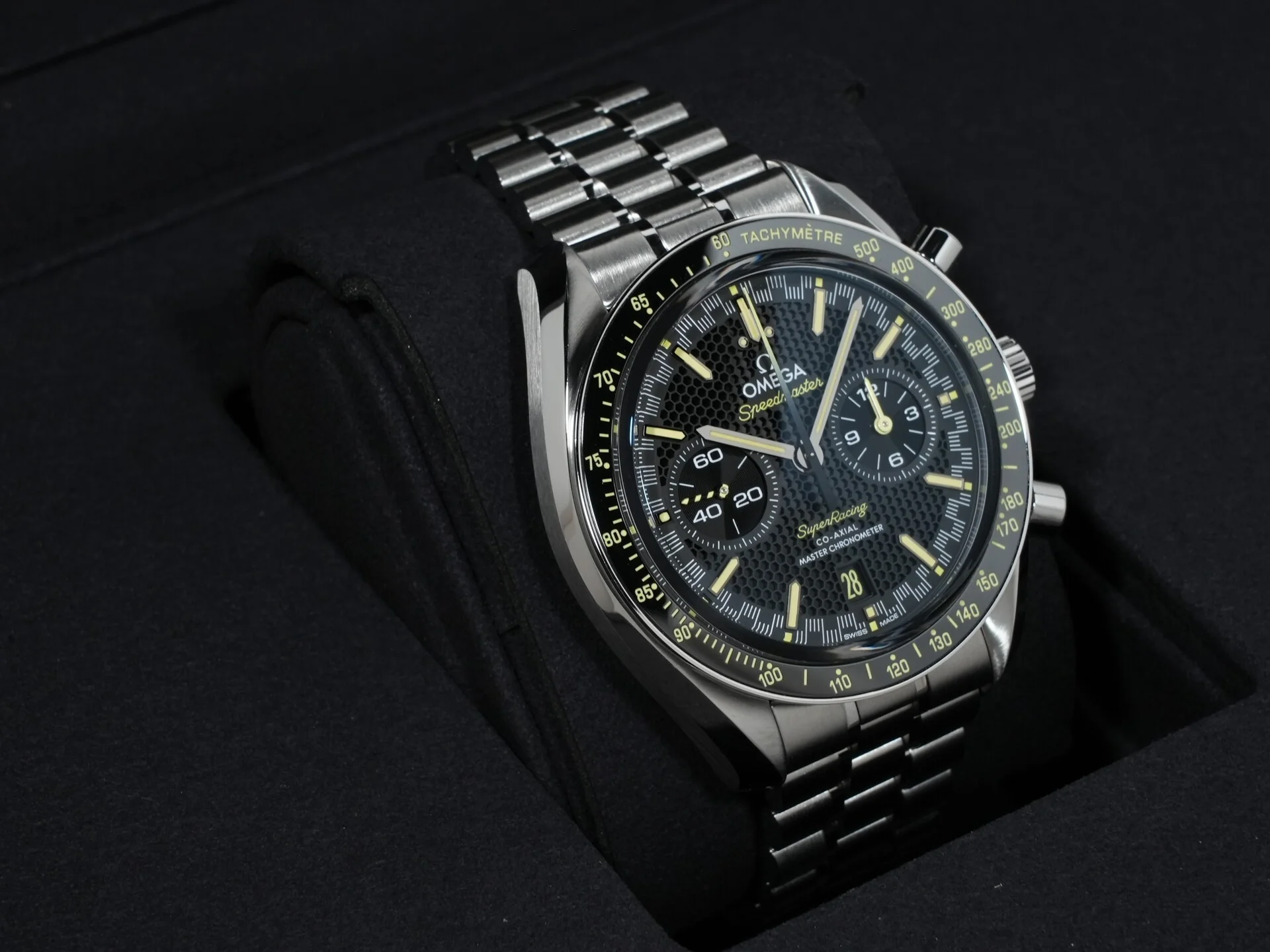 オメガ スピードマスター スーパーレーシング 44.25mm Ref.329.30.44.51.01.003 SS ブラック文字盤 未使用 jc6ghg6b - Image 5