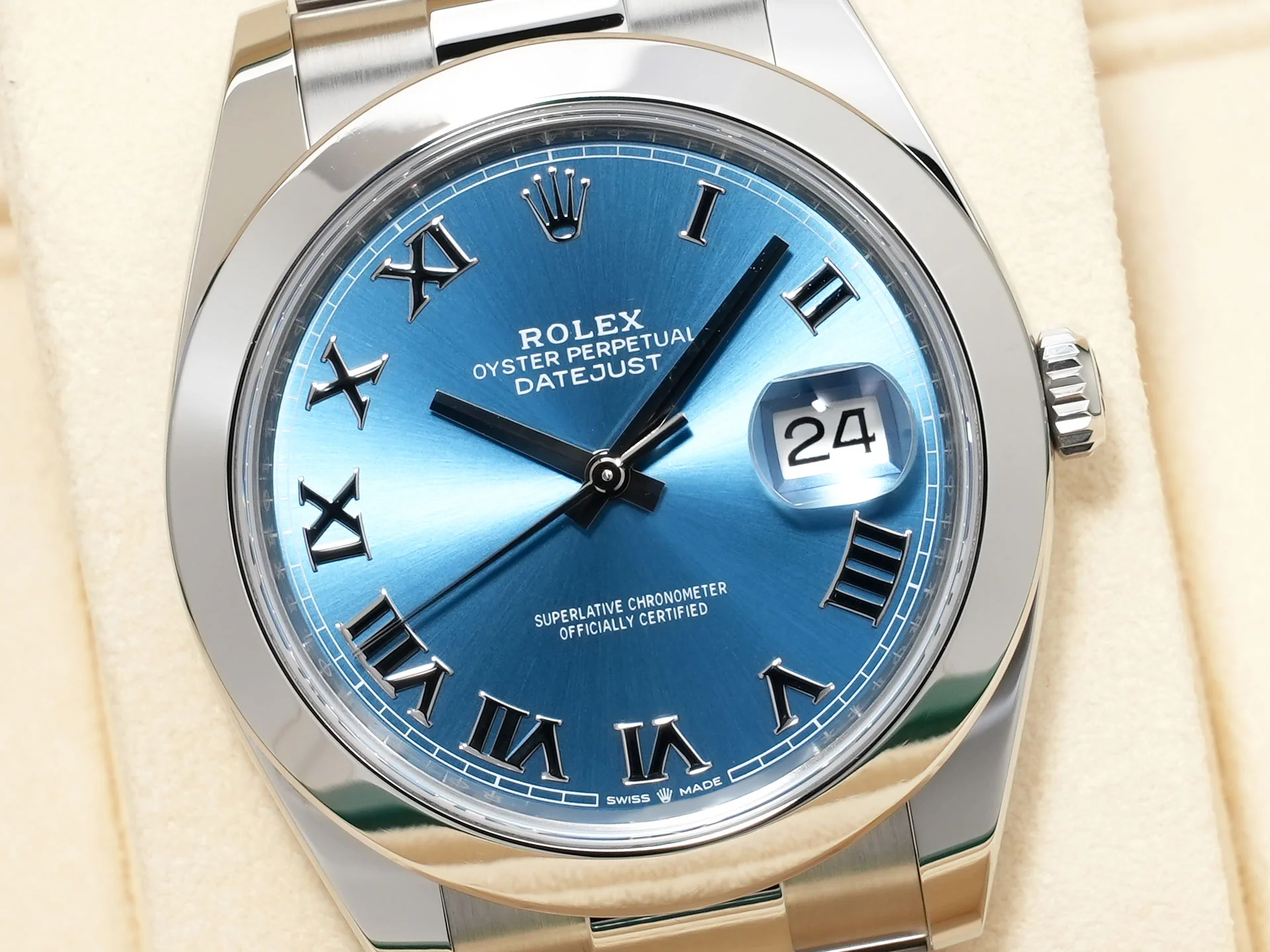ロレックス デイトジャスト41 Ref.126300 ステンレススチール アズーロブルー文字盤 オイスターブレスレット 美中古 jewf2srv - Image 3