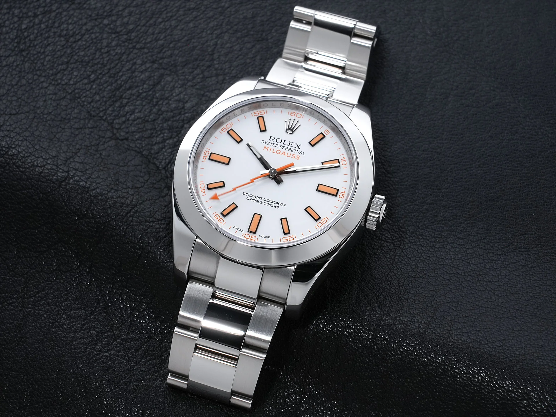 ロレックス ミルガウス Ref.116400 ステンレススチール ホワイト文字盤 中古 jmweghrp - Image 12