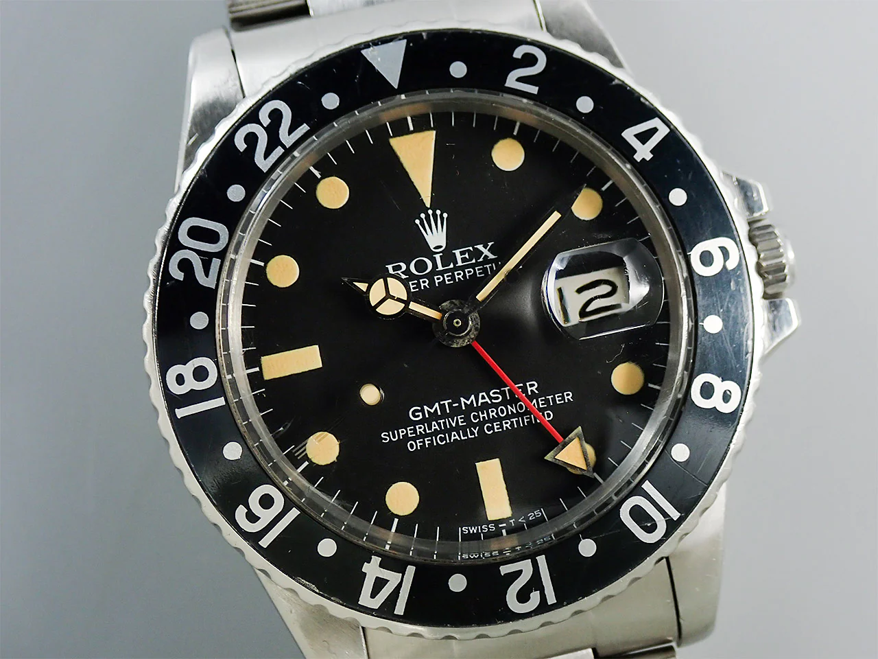 ロレックス GMTマスター Ref.1675 ステンレススチール ブラック文字盤 オイスターブレスレット 中古 K70V8347 - Image 3