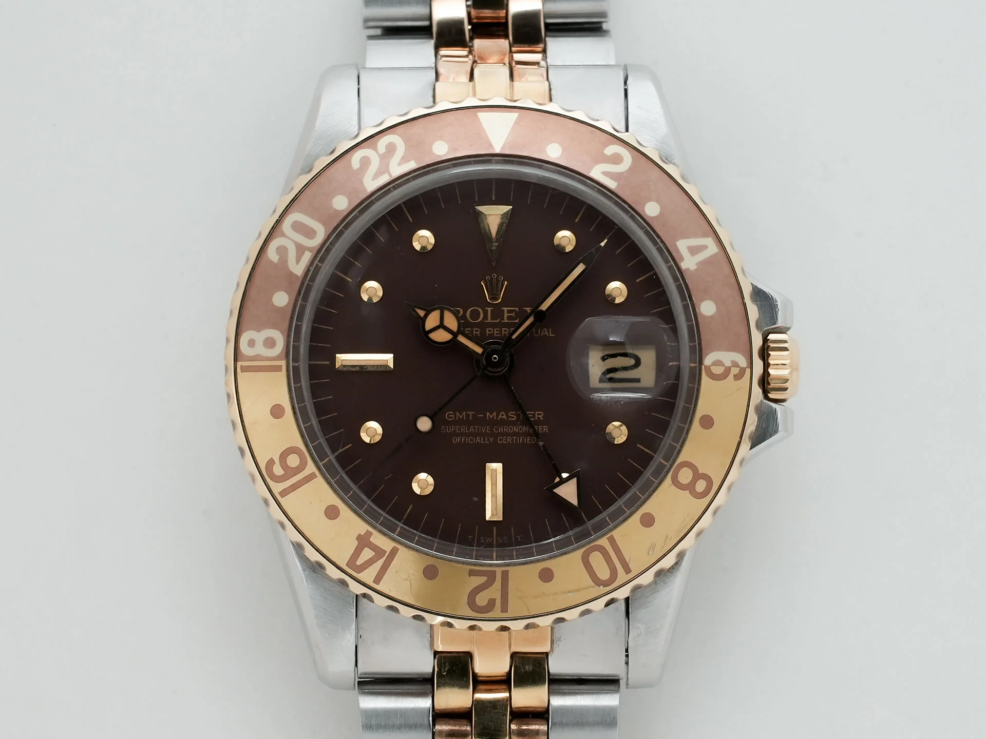 ロレックス GMTマスター Ref.1675/3 ステンレススチール/イエローゴールド ブラウン文字盤 ジュビリーブレスレット - Image 2