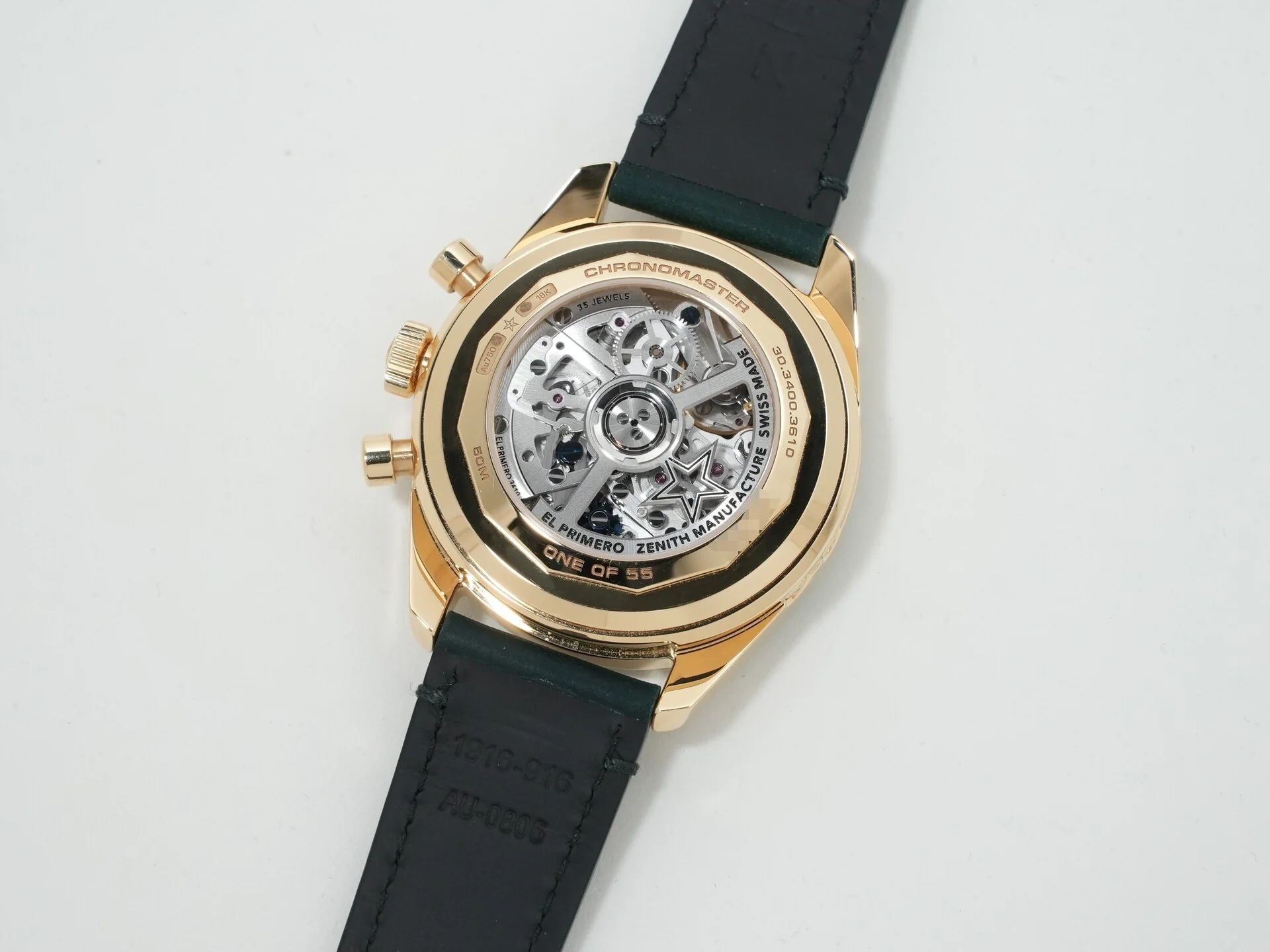 ゼニス クロノマスター オリジナル トリプルカレンダー マラカイト Ref.30.3400.3610/63.C916 イエローゴールド マラカイト文字盤 美中古 kw85tznt - Image 7