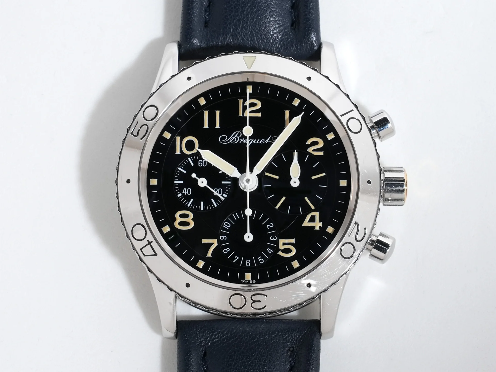ブレゲ アエロナバル フライバッククロノグラフ Ref.3800ST/92/3W6 ステンレススチール ブラック文字盤 中古 kwqznyfd - Image 2
