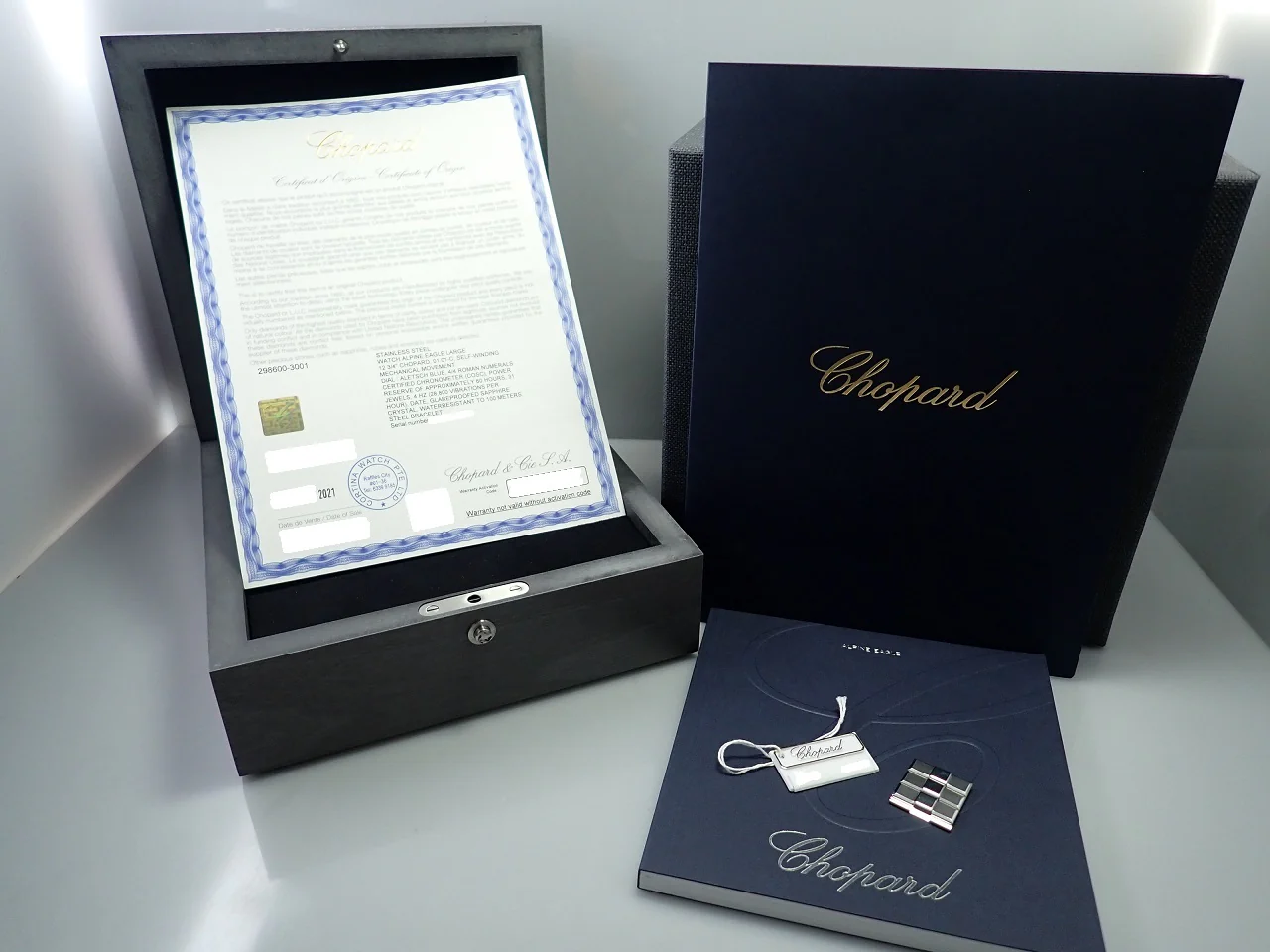 ショパール アルパインイーグル 41 Ref.298600-3001 ブルー文字盤 中古 KY0YLH55 - Image 11