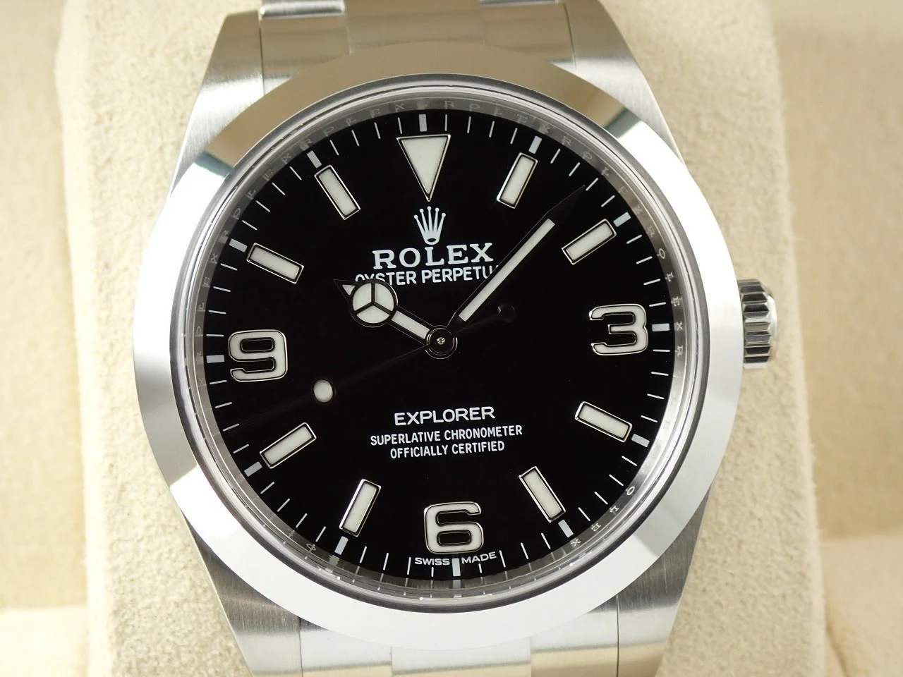ロレックス エクスプローラーI 鏡面ブラックアウト Ref.214270 ステンレススチール ブラック文字盤 - Image 3