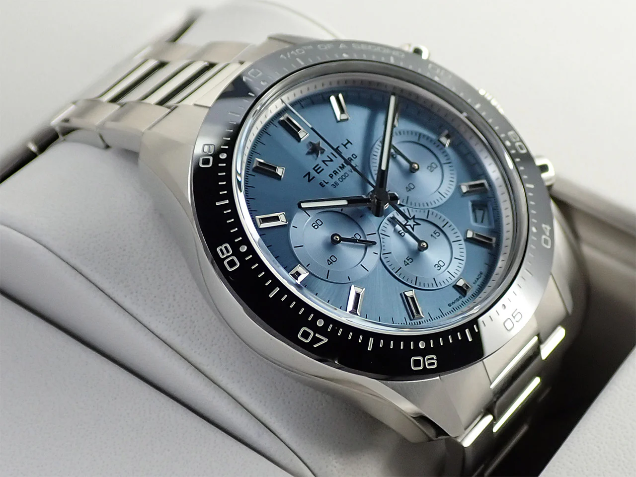 ゼニス クロノマスター スポーツ ヨシダ スペシャル エディション Ref.03.3105.3600/52.M3100 アクアブルー文字盤 未使用 L3074UC4 - Image 5