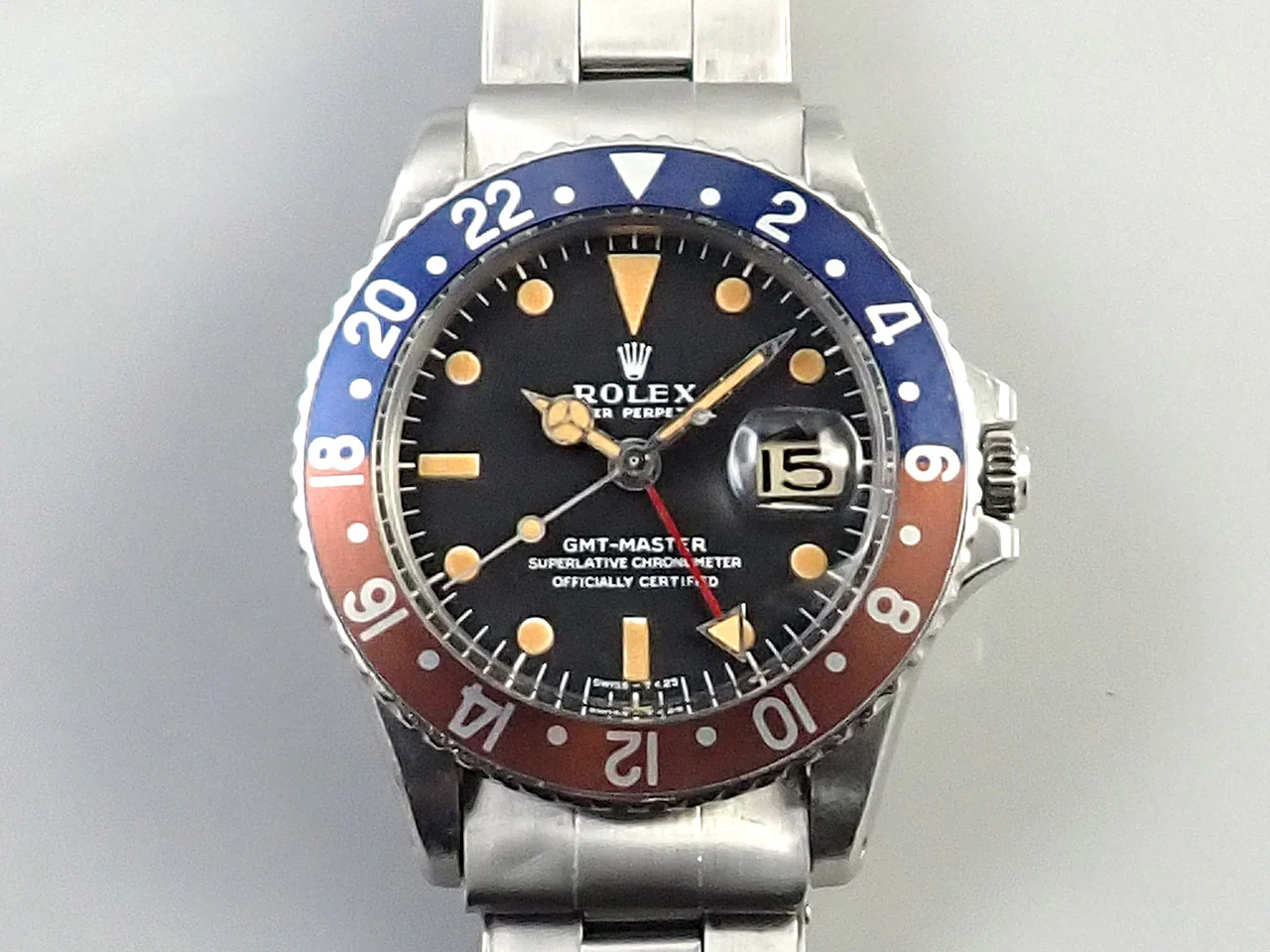 ロレックス GMTマスター Ref.1675 ステンレススチール ブラック文字盤 オイスターブレスレット - Image 2