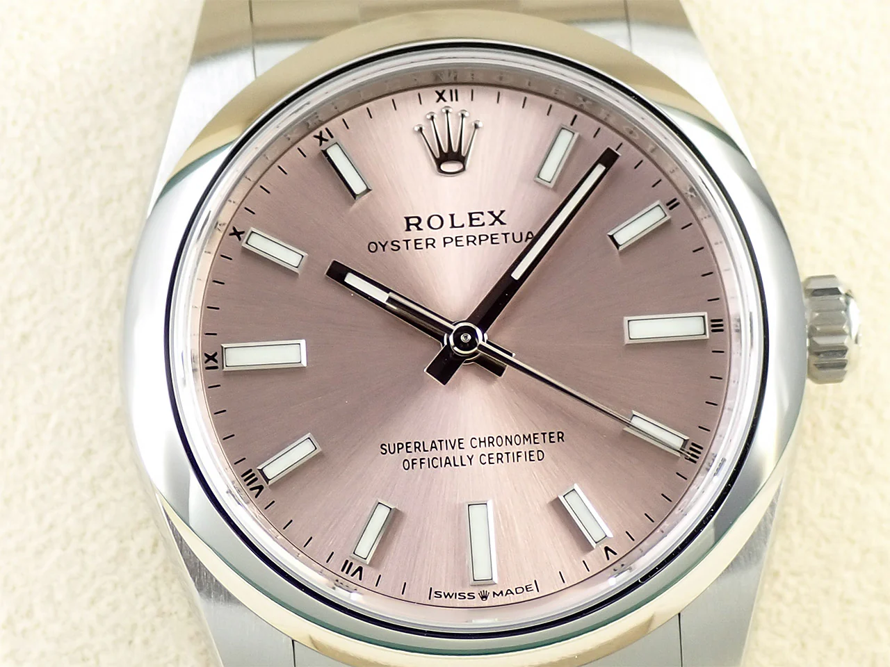 ロレックス オイスターパーペチュアル34 Ref.124200 ステンレススチール ピンク文字盤 - Image 3