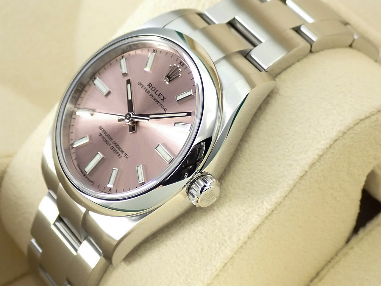 ロレックス オイスターパーペチュアル34 Ref.124200 ステンレススチール ピンク文字盤 - Image 4