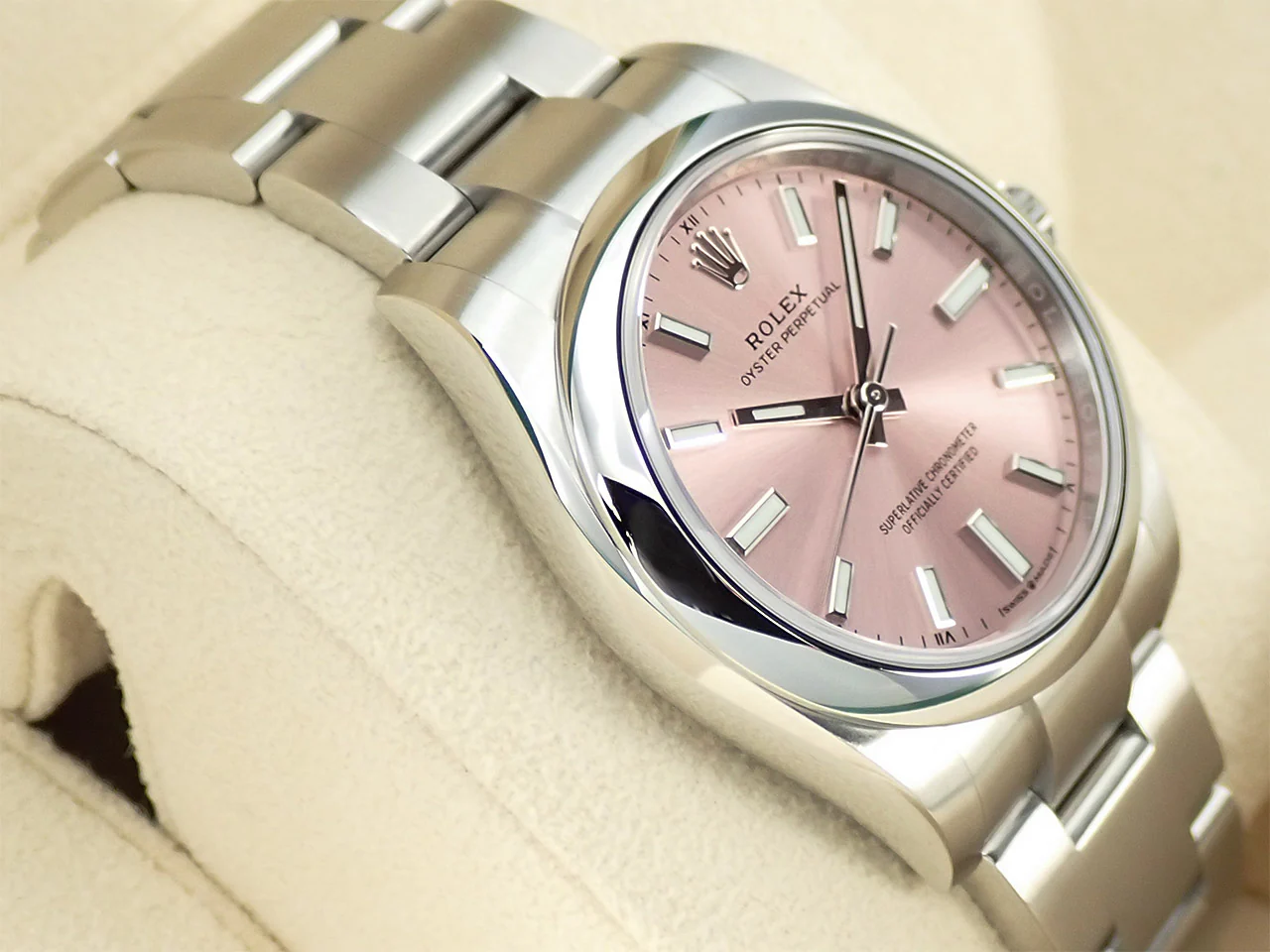 ロレックス オイスターパーペチュアル34 Ref.124200 ステンレススチール ピンク文字盤 - Image 5