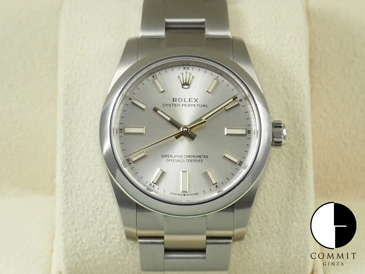 ロレックス オイスターパーペチュアル34 Ref.124200 ステンレススチール シルバー文字盤