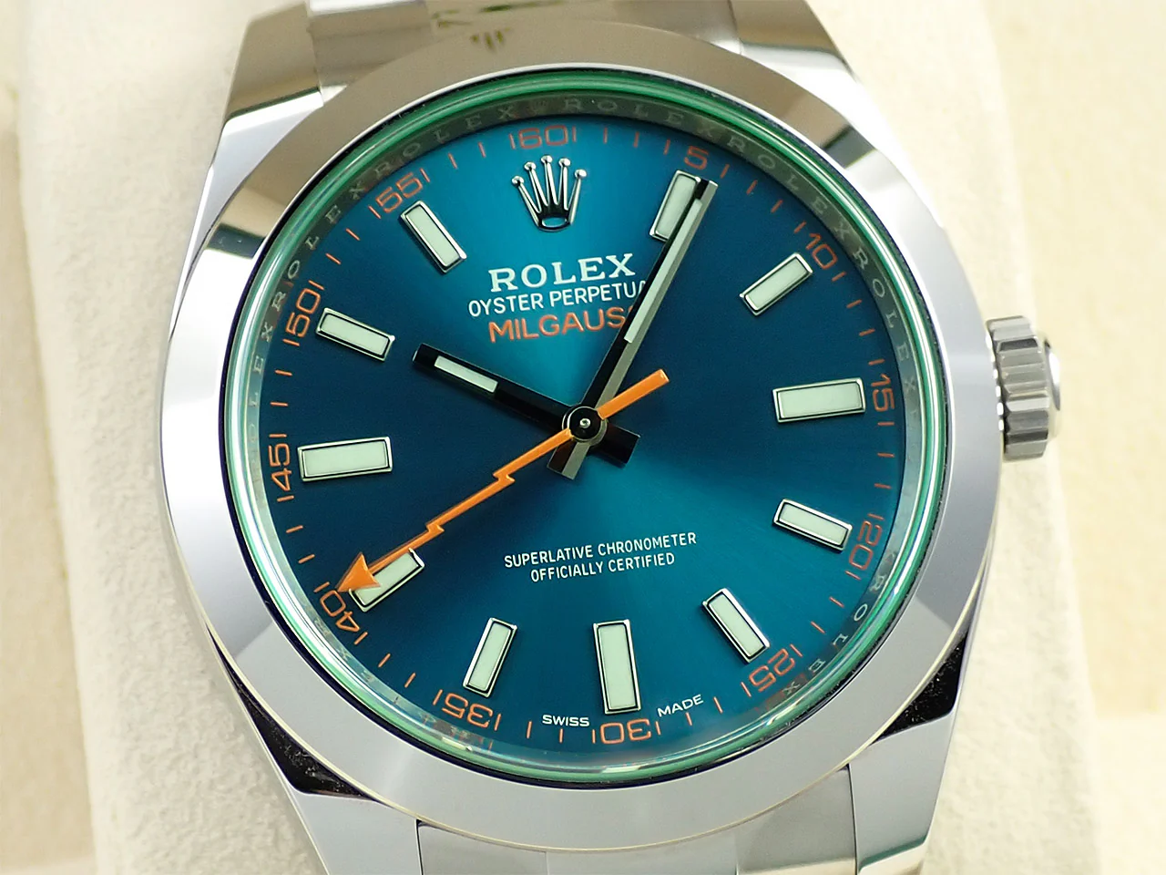 ロレックス ミルガウス Ref.116400GV ステンレススチール Zブルー文字盤 - Image 3