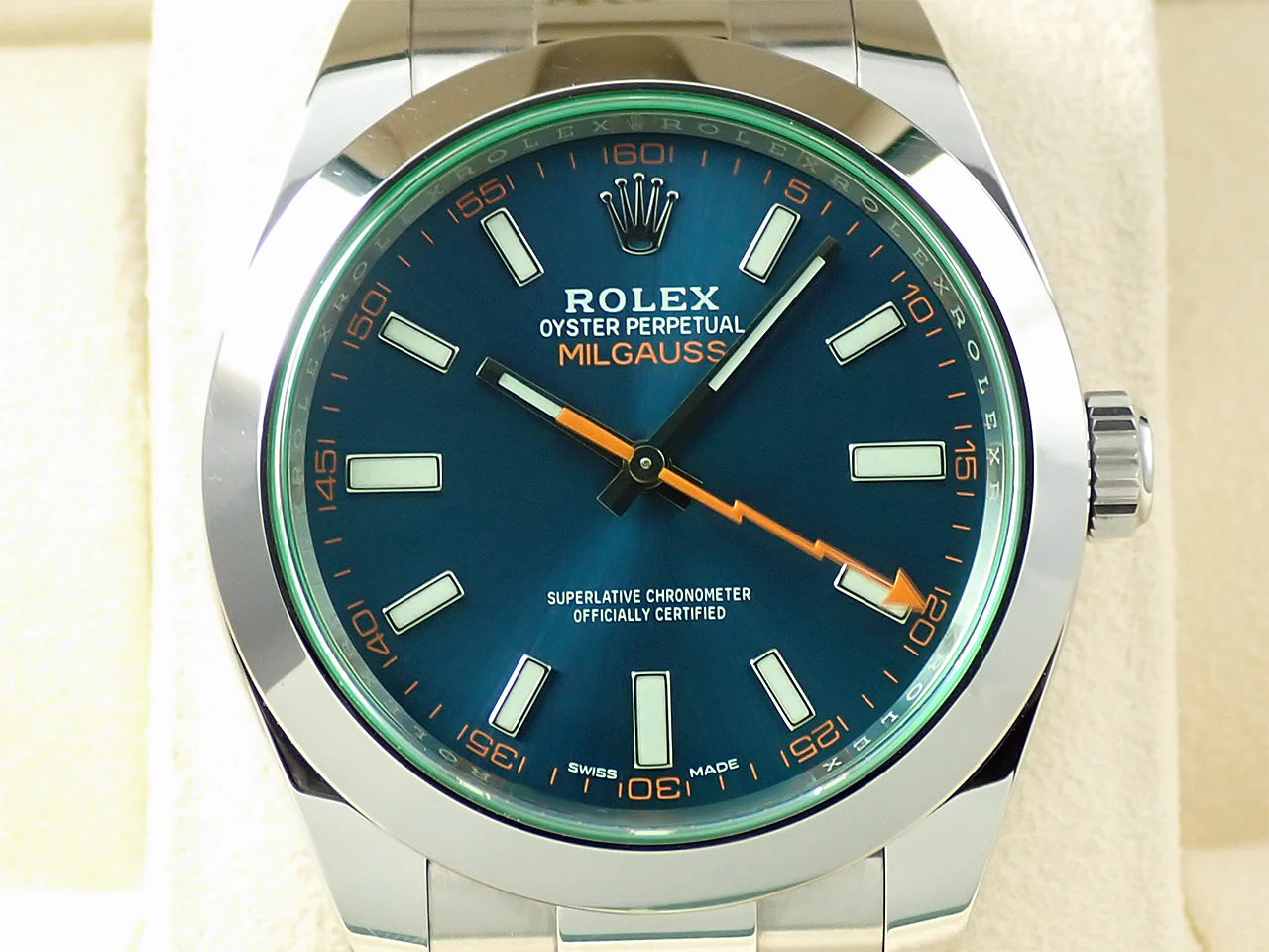 ロレックス ミルガウス Ref.116400GV ステンレススチール Zブルー文字盤 - Image 3