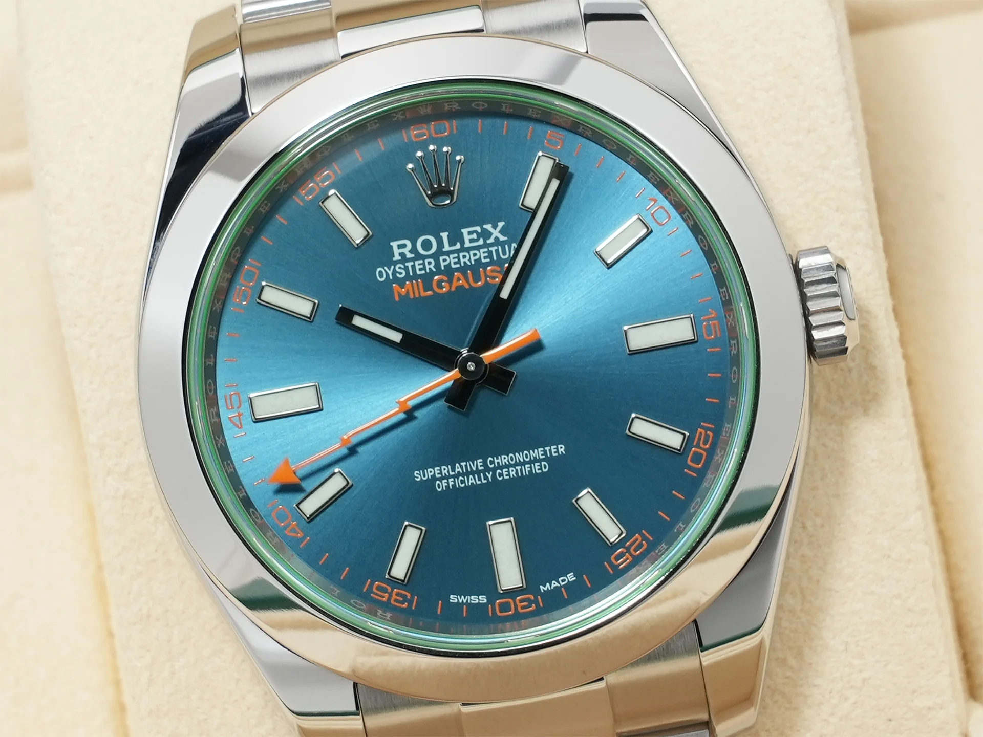 ロレックス ミルガウス Ref.116400GV ステンレススチール Zブルー文字盤 美品 m66jugj6 - Image 3