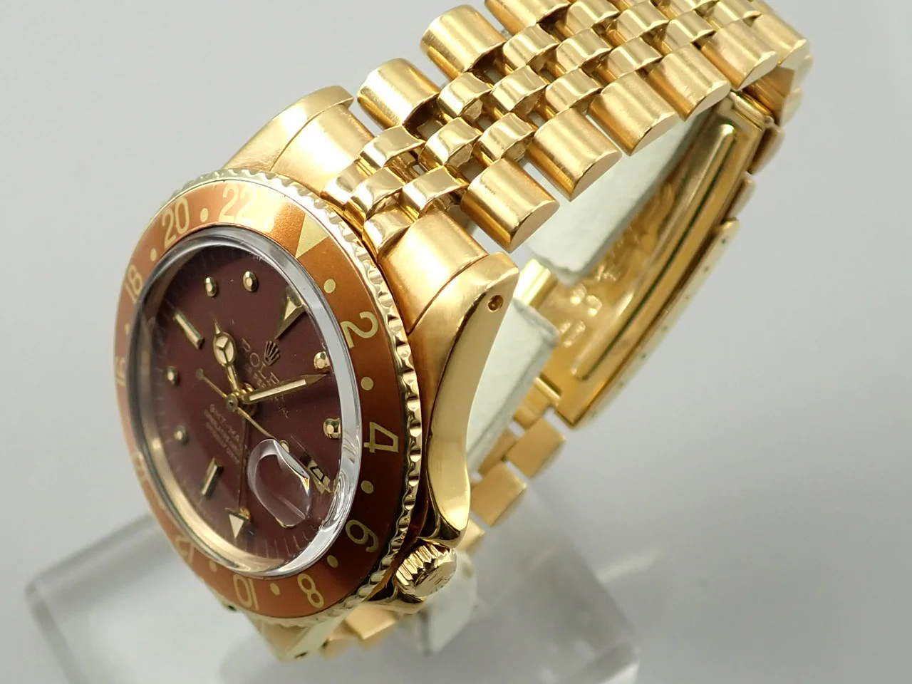 ロレックス GMTマスター Ref.1675/8 イエローゴールド ブラウン文字盤 ジュビリーブレスレット 中古 M67P9045 - Image 5