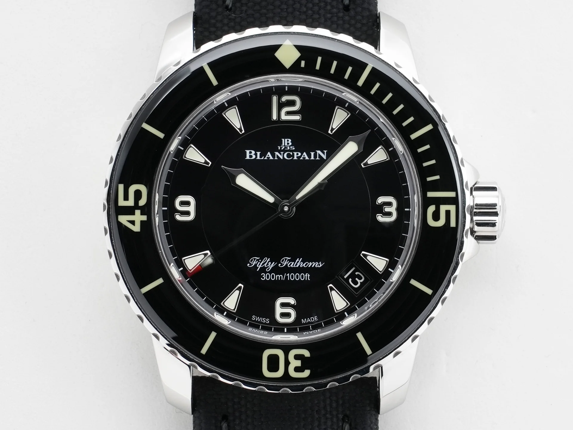 ブランパン フィフティ ファゾムス オートマティック Ref.5015-1130-52A ステンレススチール ブラック文字盤 美中古 m9n9fvf6 - Image 2
