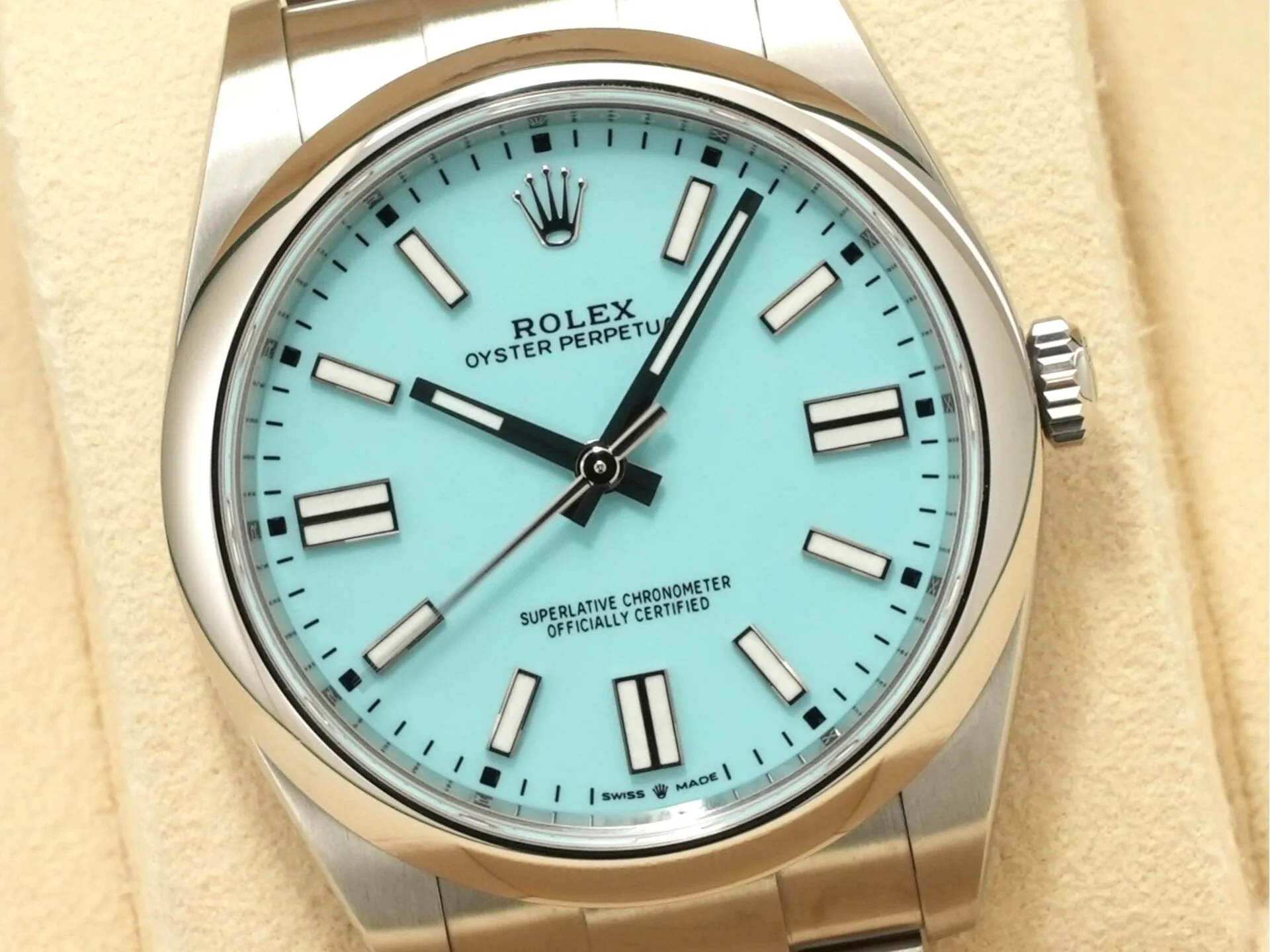 ロレックス オイスターパーペチュアル41 Ref.124300 ステンレススチール ターコイズ文字盤 - Image 3