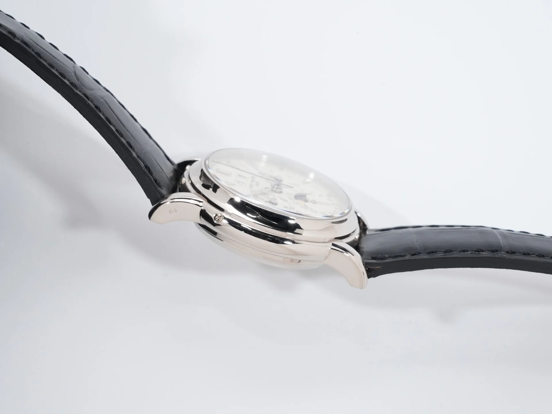パテックフィリップ パーペチュアルカレンダー クロノグラフ Ref.3970EG-001 ホワイトゴールド シルバー文字盤 - Image 5