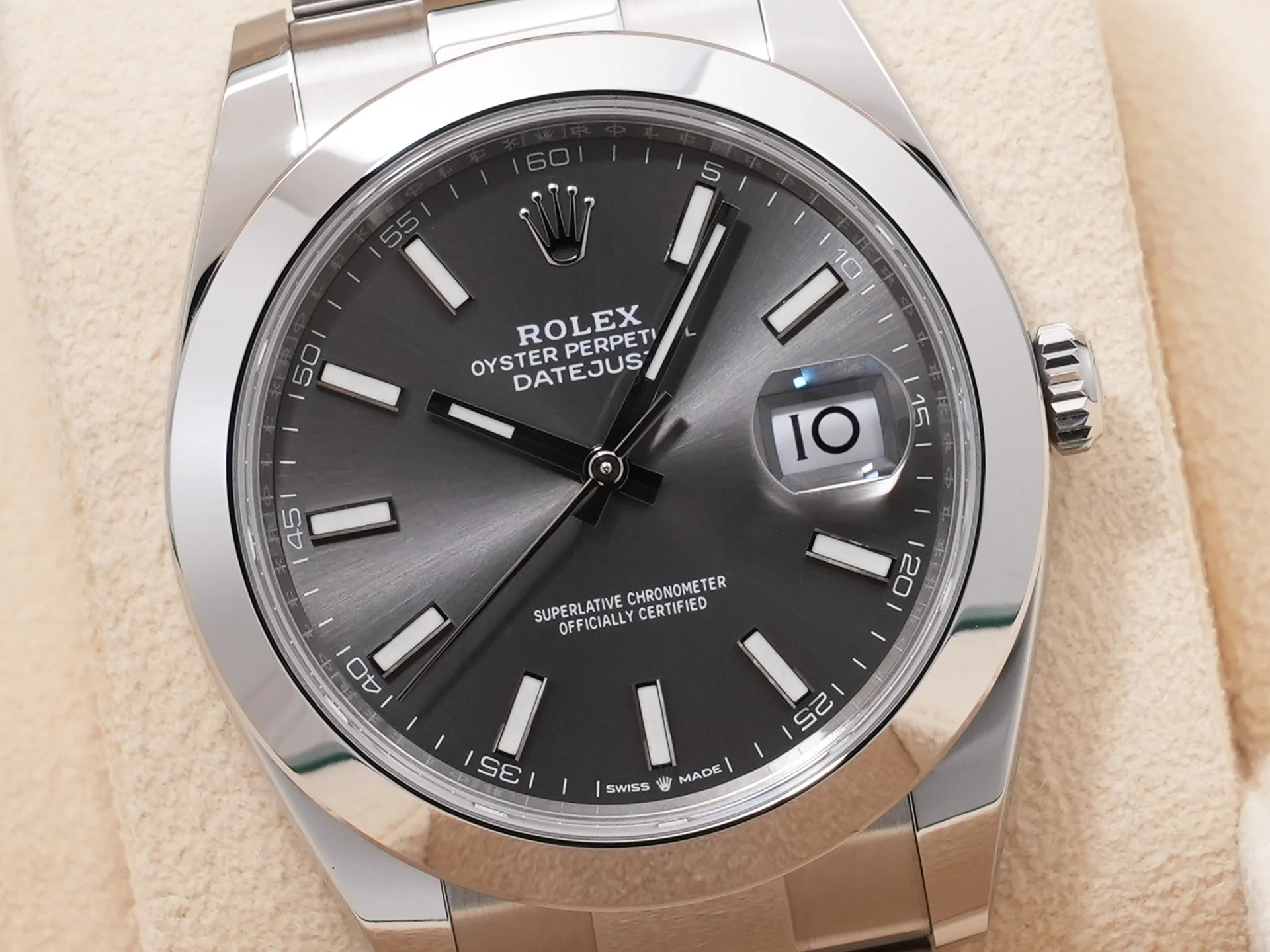 ロレックス デイトジャスト41 Ref.126300 ステンレススチール スレート文字盤 オイスターブレスレット 中古 mozyjg9p - Image 3