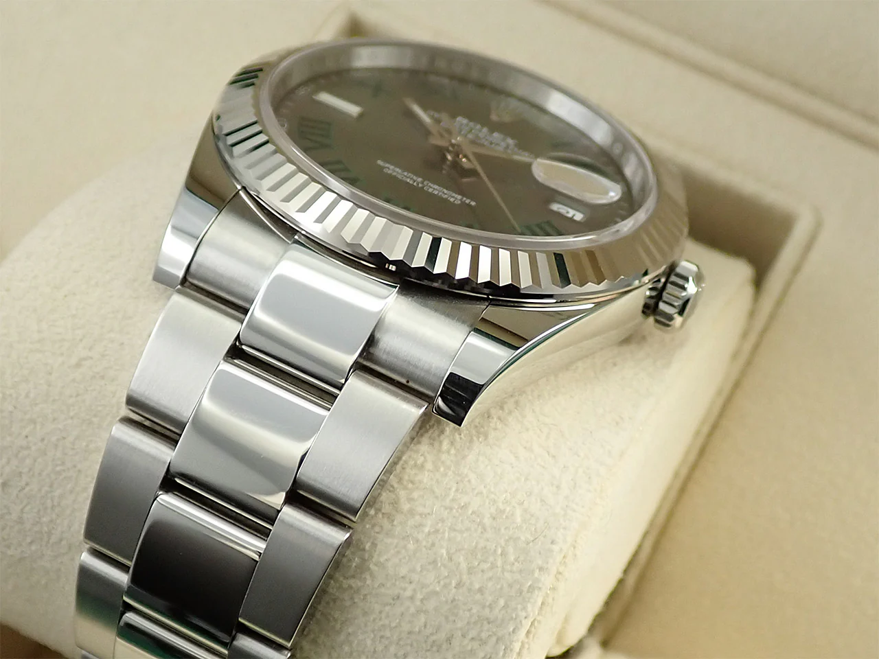 ロレックス デイトジャスト41 Ref.126334 ステンレススチール/ホワイトゴールド スレートローマン文字盤 オイスターブレスレット - Image 6