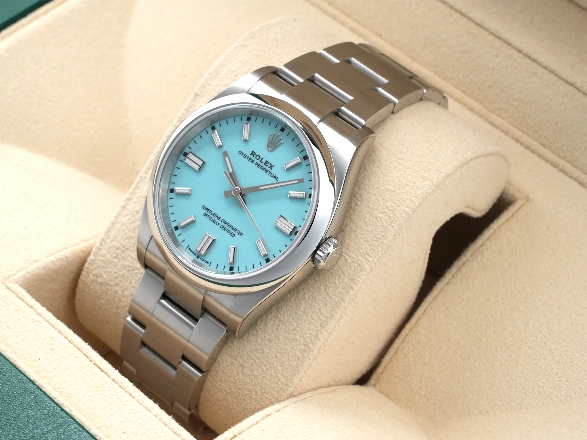 ロレックス オイスターパーペチュアル36 Ref.126000 ステンレススチール ターコイズ文字盤 - Image 4