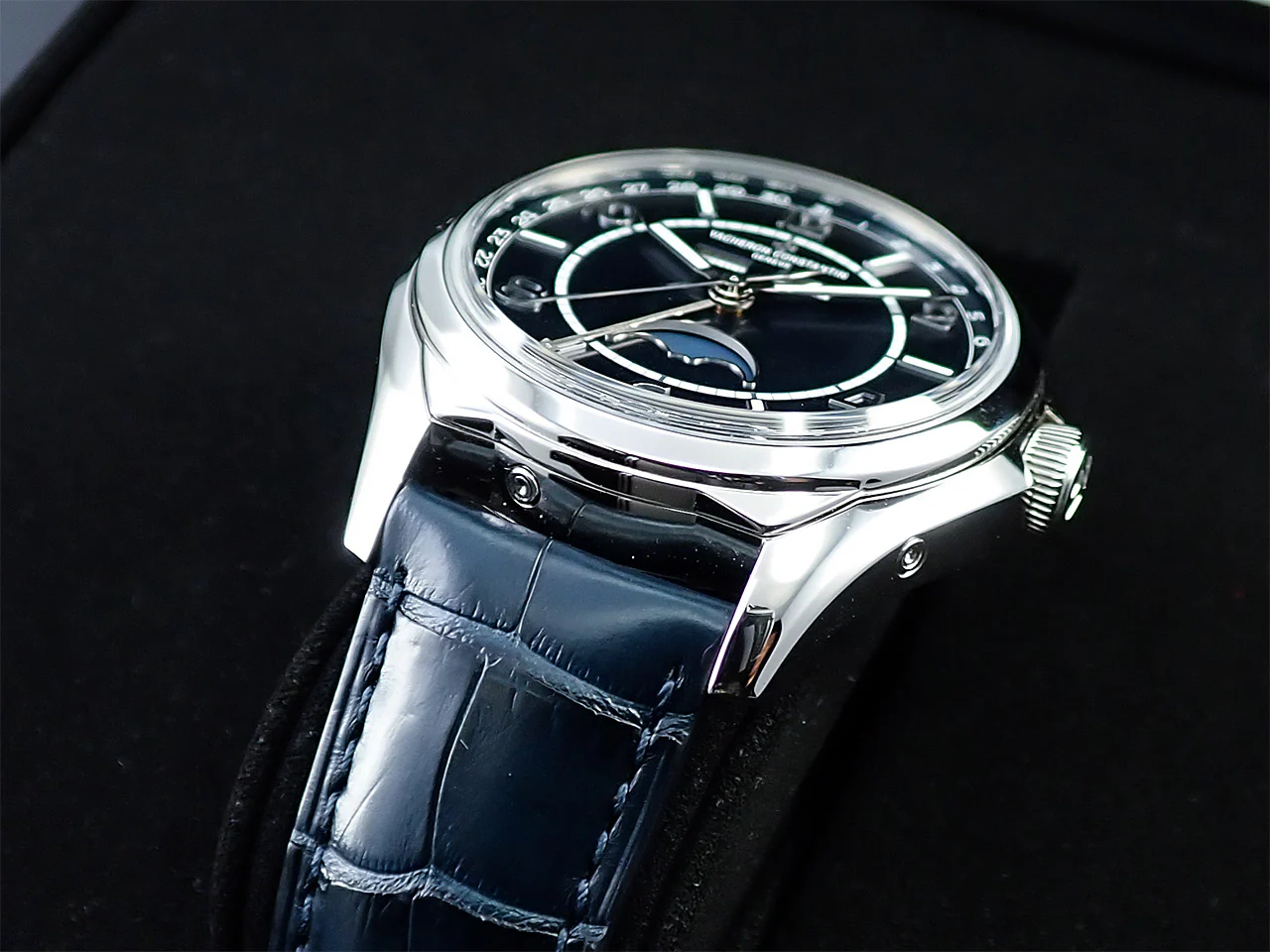 ヴァシュロンコンスタンタン フィフティーシックス コンプリートカレンダー Ref.4000E/000A-B548 ブルー文字盤 美品 MZSX4009 - Image 6