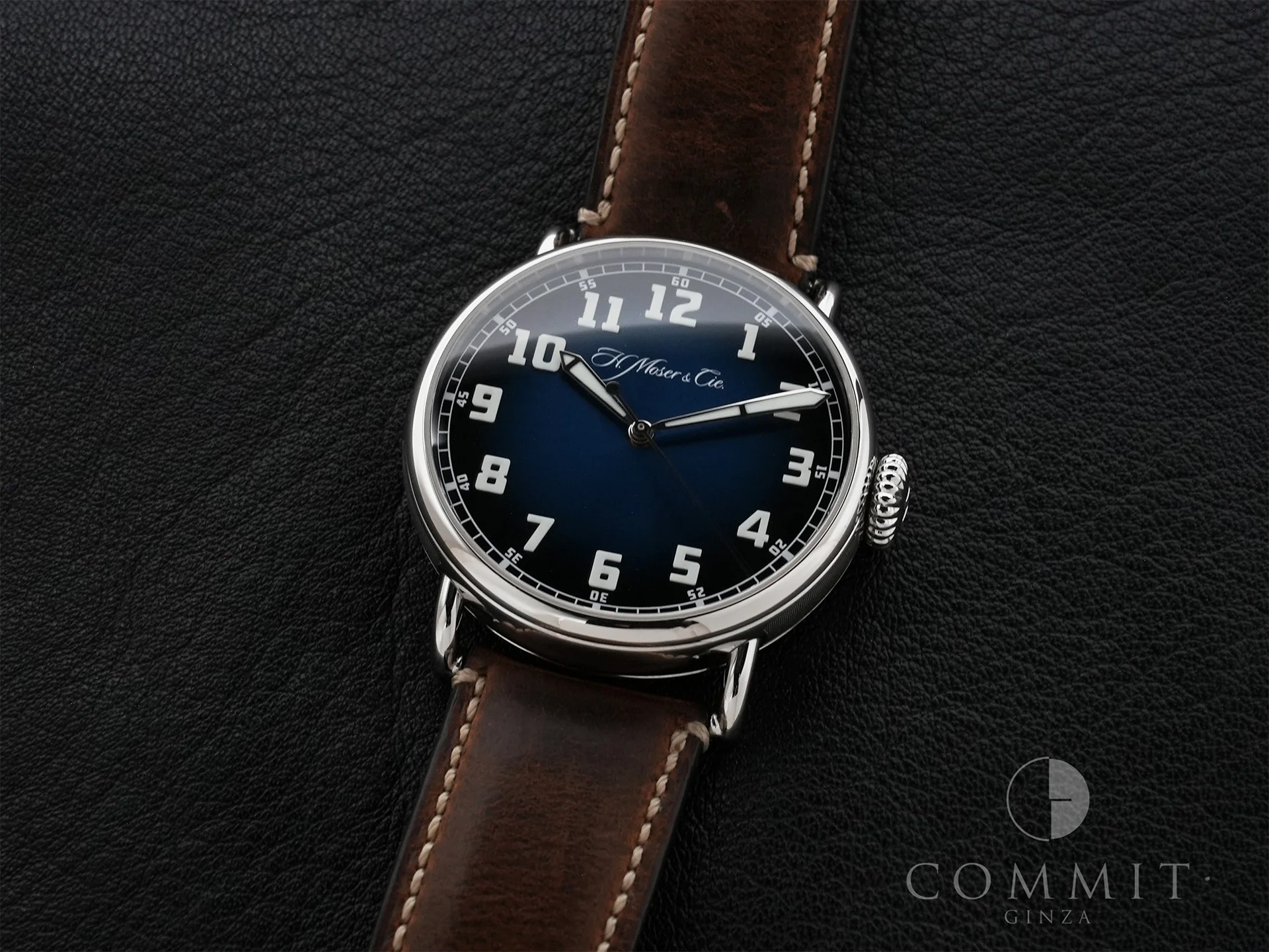 H.モーザー ヘリテージ センターセコンド Ref.8200-1201 SS ファンキーブルー フュメ文字盤 中古 mzwoma6a - Image 15