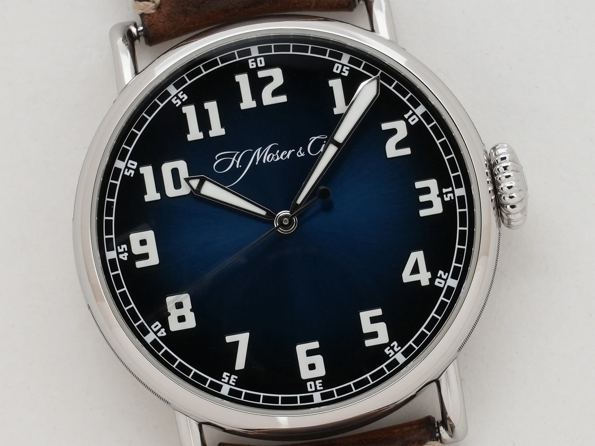 H.モーザー ヘリテージ センターセコンド Ref.8200-1201 SS ファンキーブルー フュメ文字盤 中古 mzwoma6a - Image 3