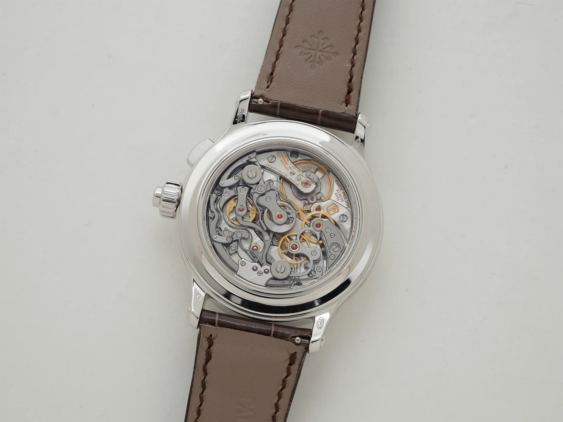 パテックフィリップ パーペチュアルカレンダー シングルプッシュボタン スプリットセコンド クロノグラフ Ref.5372P-010 プラチナ ローズゴールド文字盤 - Image 6