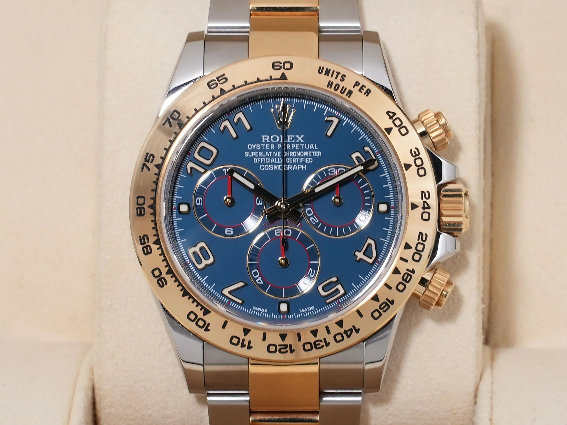 ロレックス デイトナ Ref.116503 ステンレススチール/イエローゴールド ブルーアラビア文字盤 中古 n3e3rq2w - Image 2