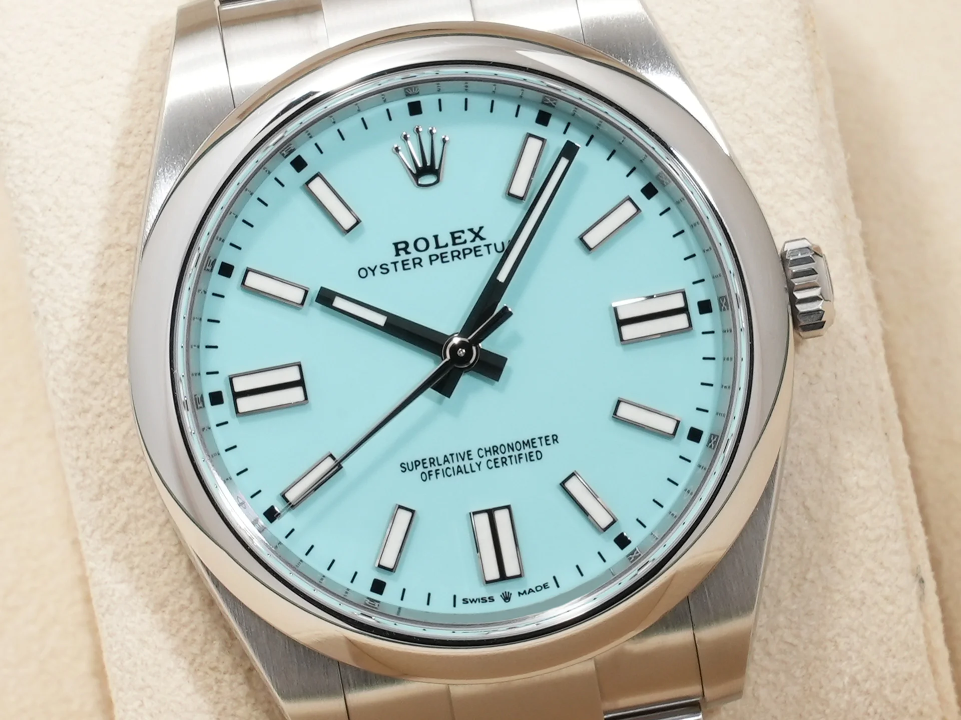 ロレックス オイスターパーペチュアル41 Ref.124300 ステンレススチール ターコイズ文字盤 - Image 3