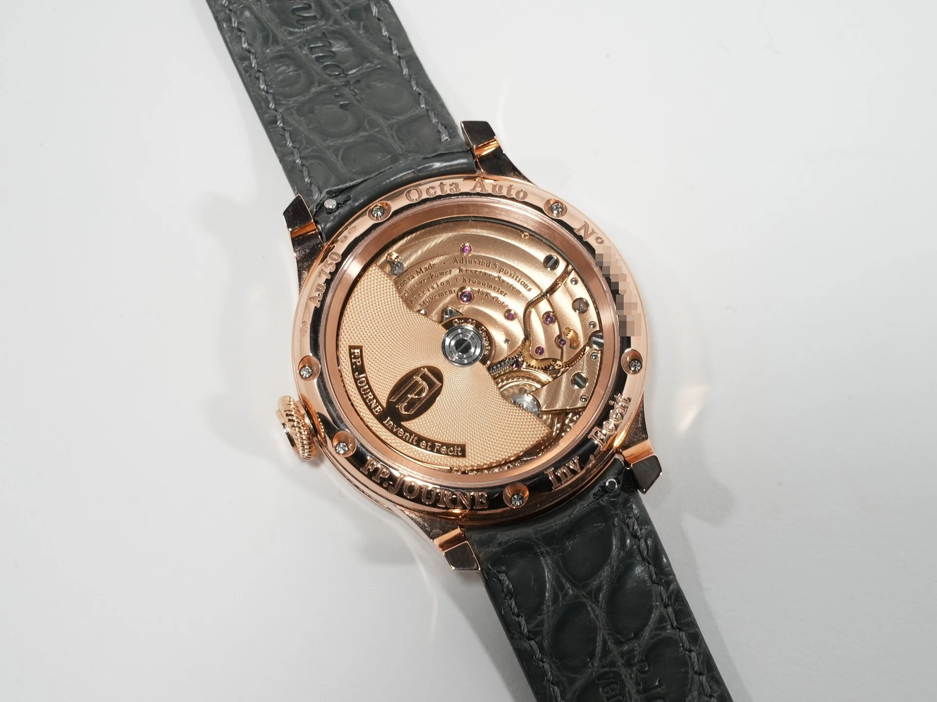F.P.ジュルヌ オクタ オートマティック Ref.- ホワイトゴールド シルバーギョーシェ文字盤 美品 nbmdwp2k - Image 7