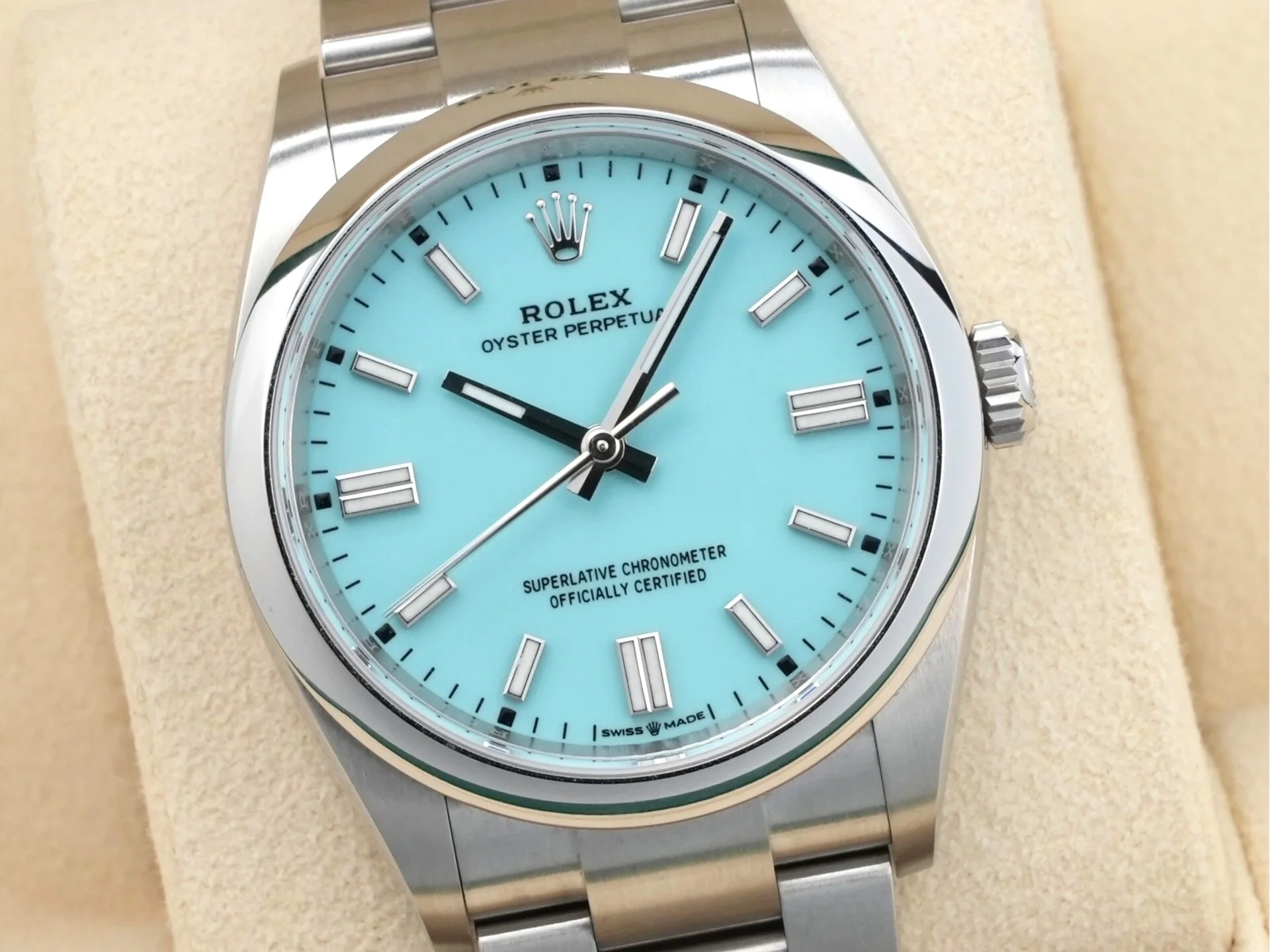 ロレックス オイスターパーペチュアル36 Ref.126000 ステンレススチール ターコイズ文字盤 - Image 3