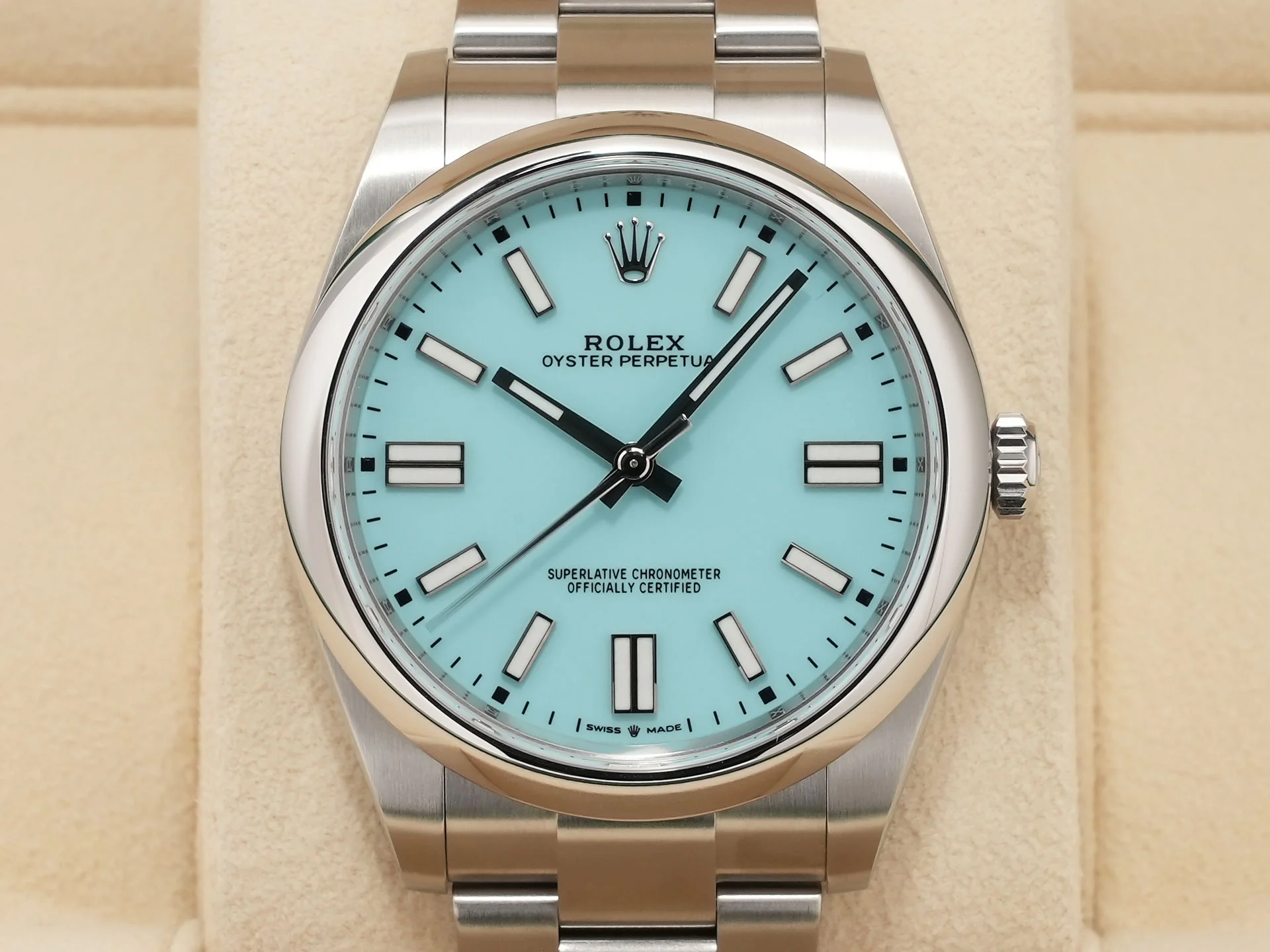 ロレックス オイスターパーペチュアル41 Ref.124300 ステンレススチール ターコイズ文字盤 - Image 2