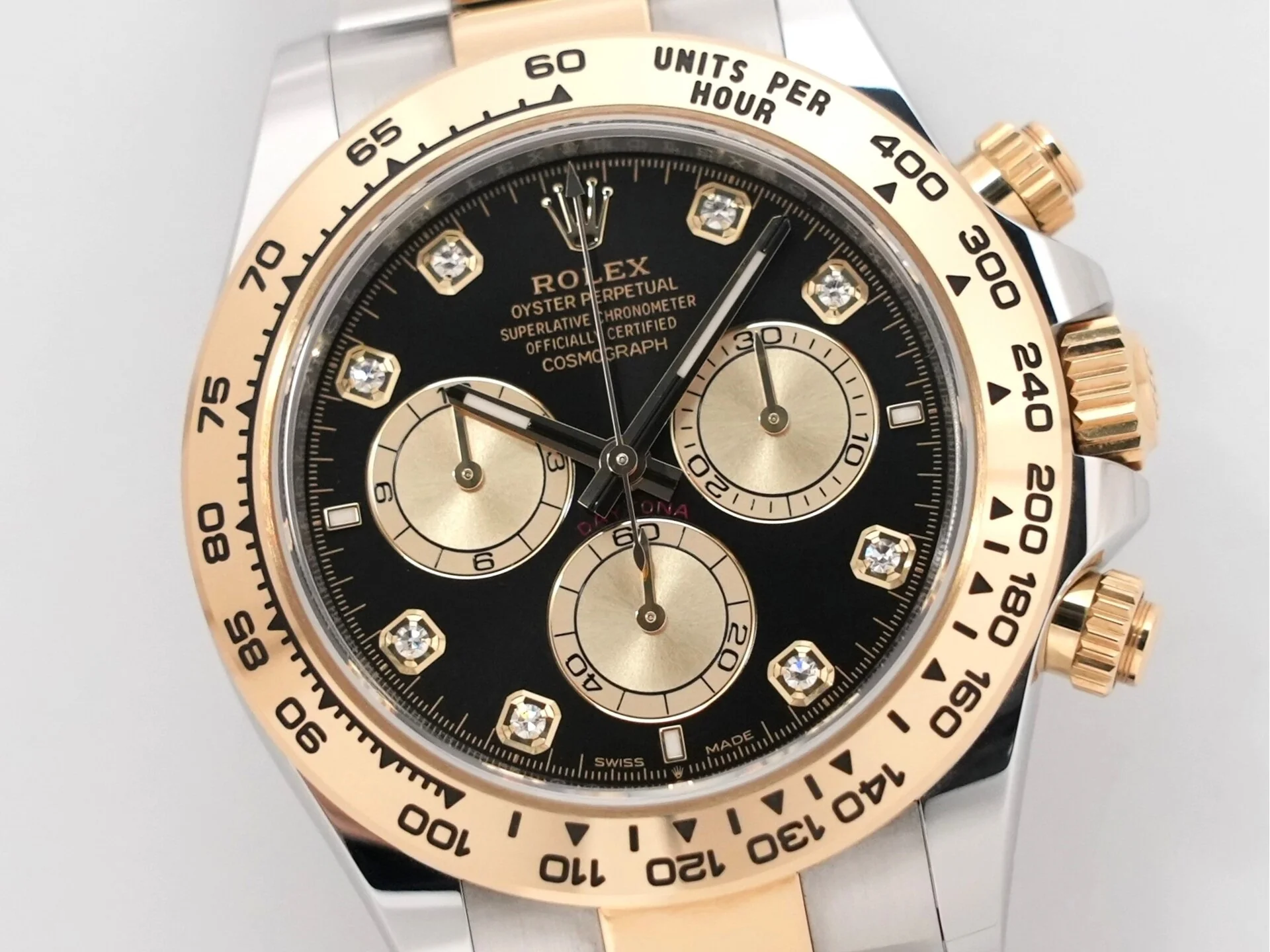 ロレックス デイトナ Ref.126503G ステンレススチール/イエローゴールド ブラックxゴールデンx8Pダイヤ文字盤 - Image 3