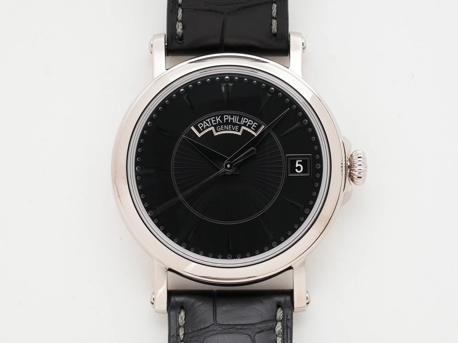 パテックフィリップ カラトラバ オフィサー Ref.5153G-001 ホワイトゴールド ブラック文字盤 - Image 2