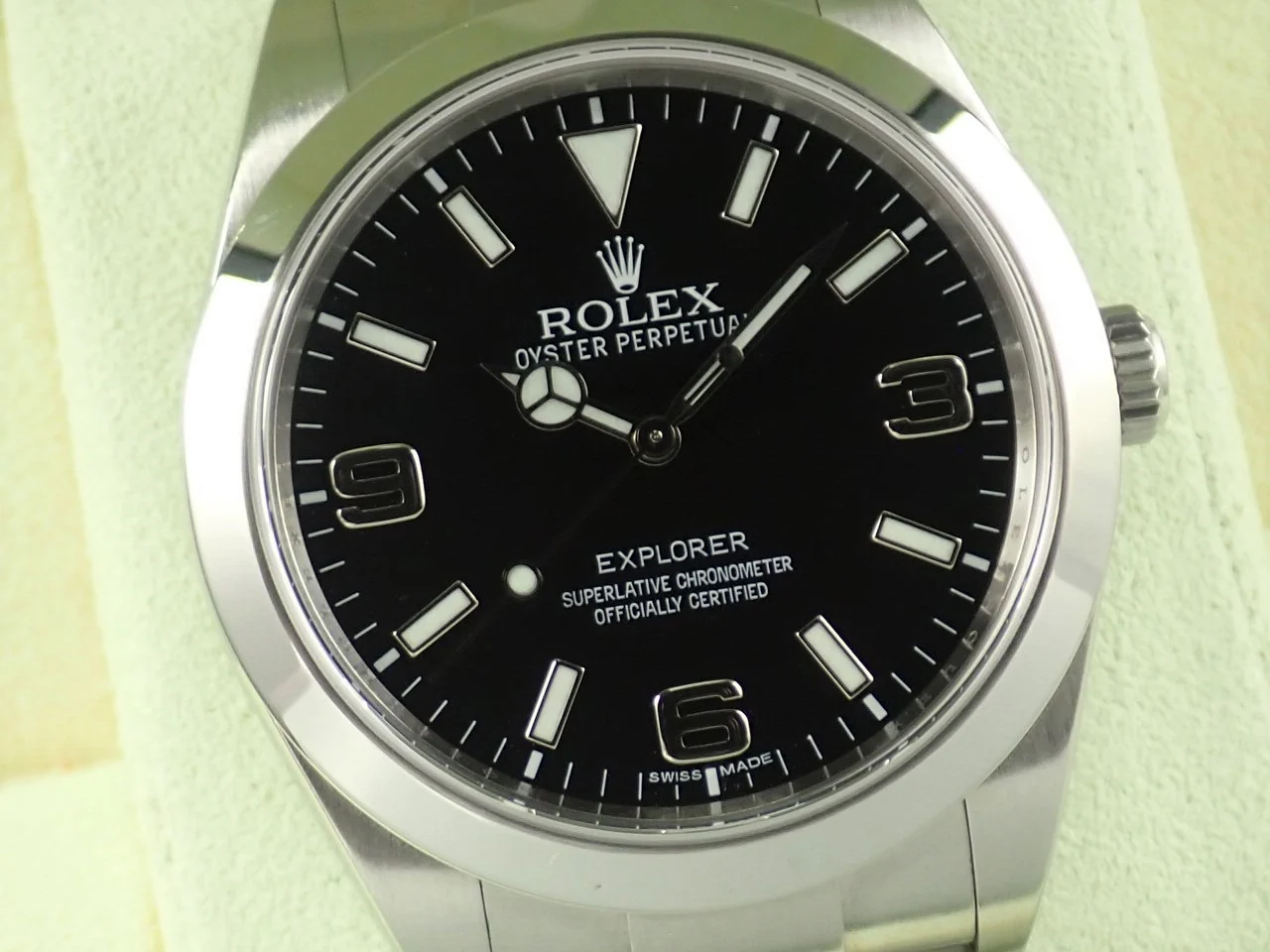ロレックス エクスプローラーI 鏡面ブラックアウト Ref.214270 ステンレススチール ブラック文字盤 - Image 3