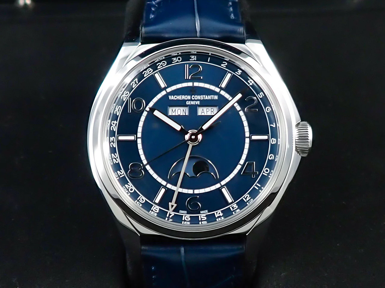 ヴァシュロンコンスタンタン フィフティーシックス コンプリートカレンダー Ref.4000E/000A-B548 ブルー文字盤 美品 P6L845YY - Image 2
