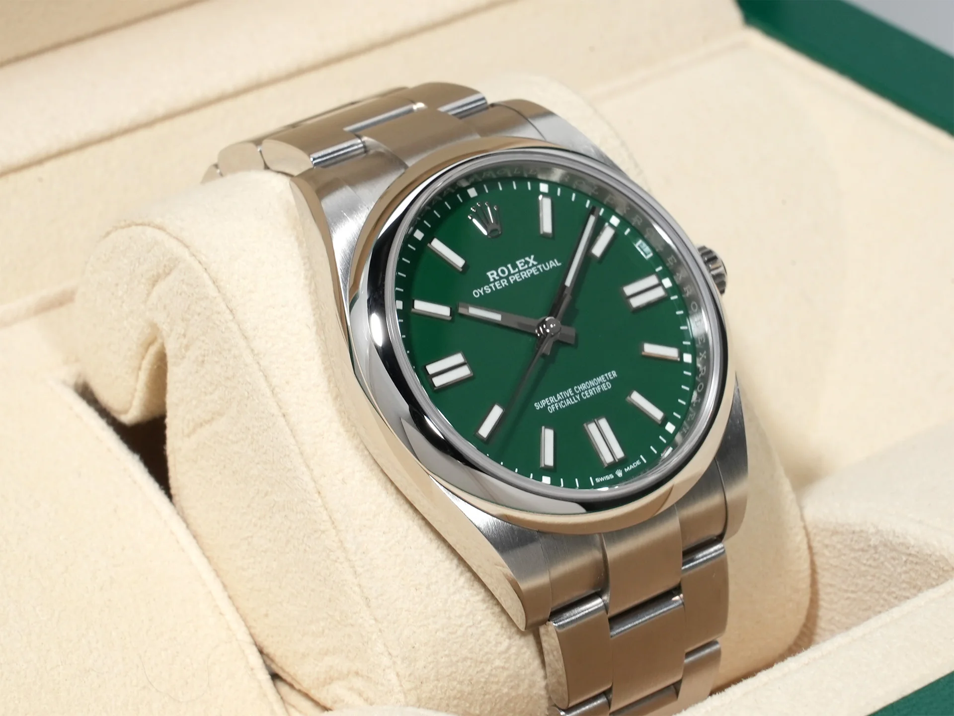 ロレックス オイスターパーペチュアル41 Ref.124300 ステンレススチール グリーン文字盤 - Image 5
