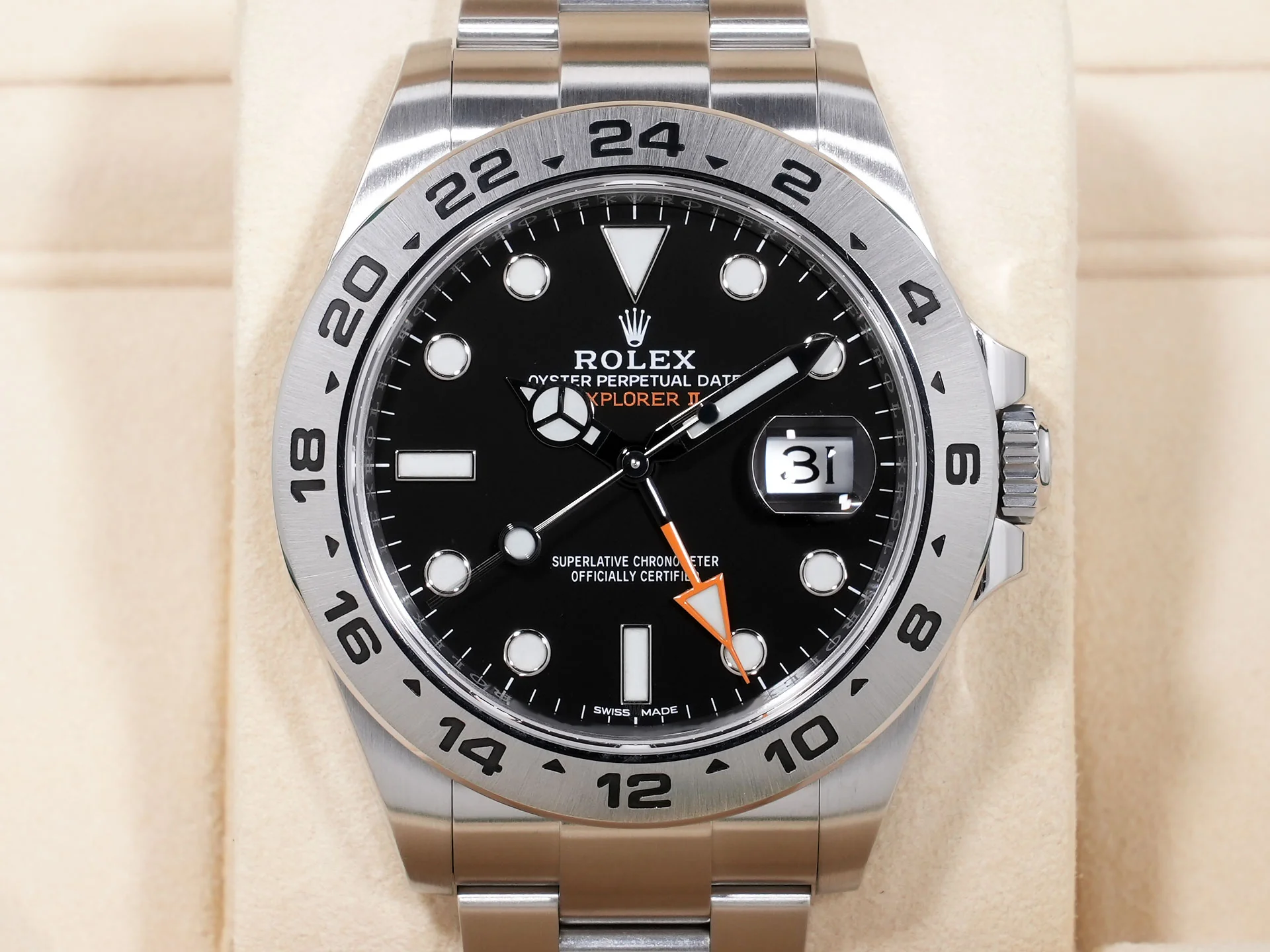 ロレックス エクスプローラーII Ref.216570 ステンレススチール ブラック文字盤 オイスターブレスレット 美品 prfqx3jw - Image 2
